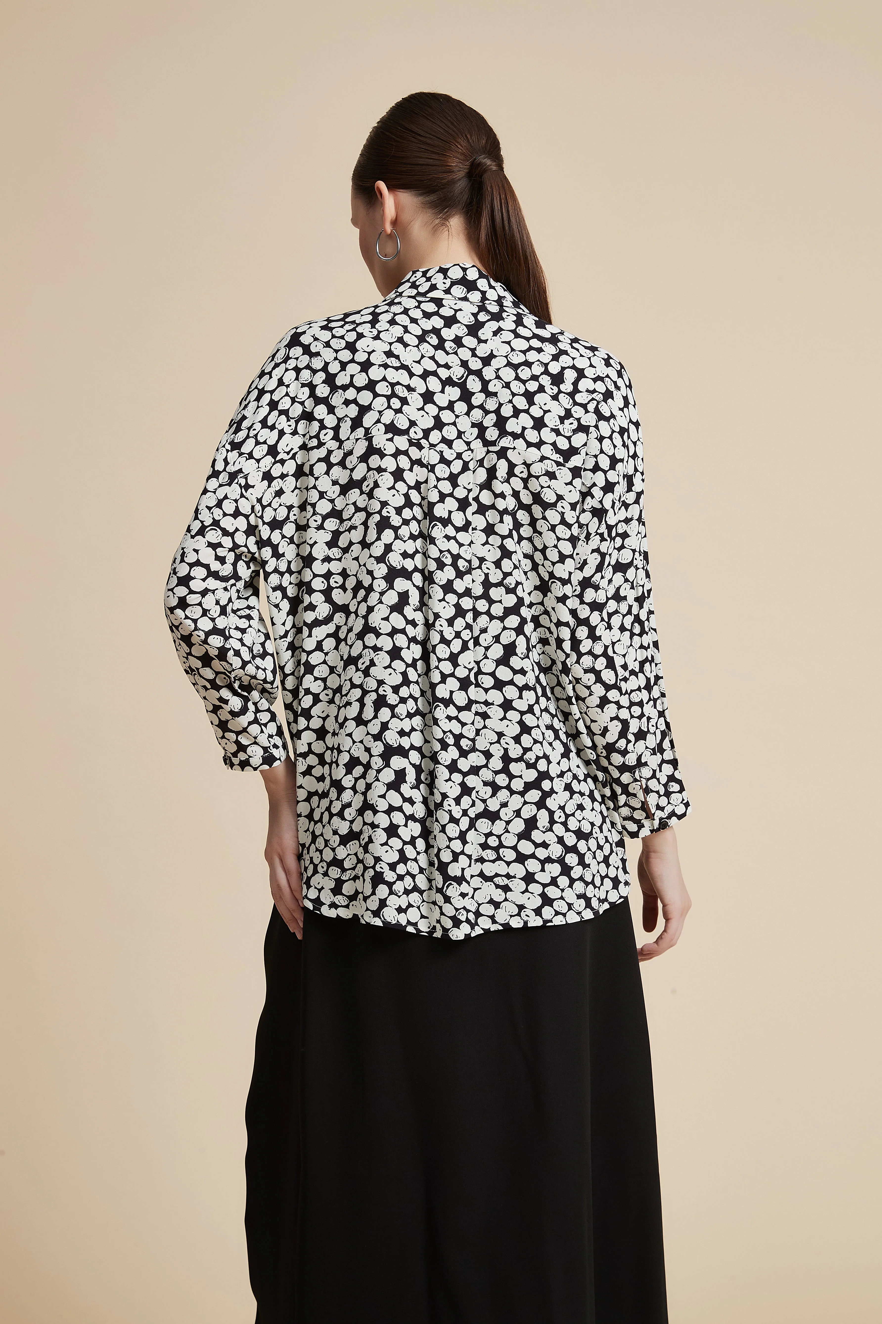 Polyester Long-Sleeved Blouse With A Shirt Collar - Image 7