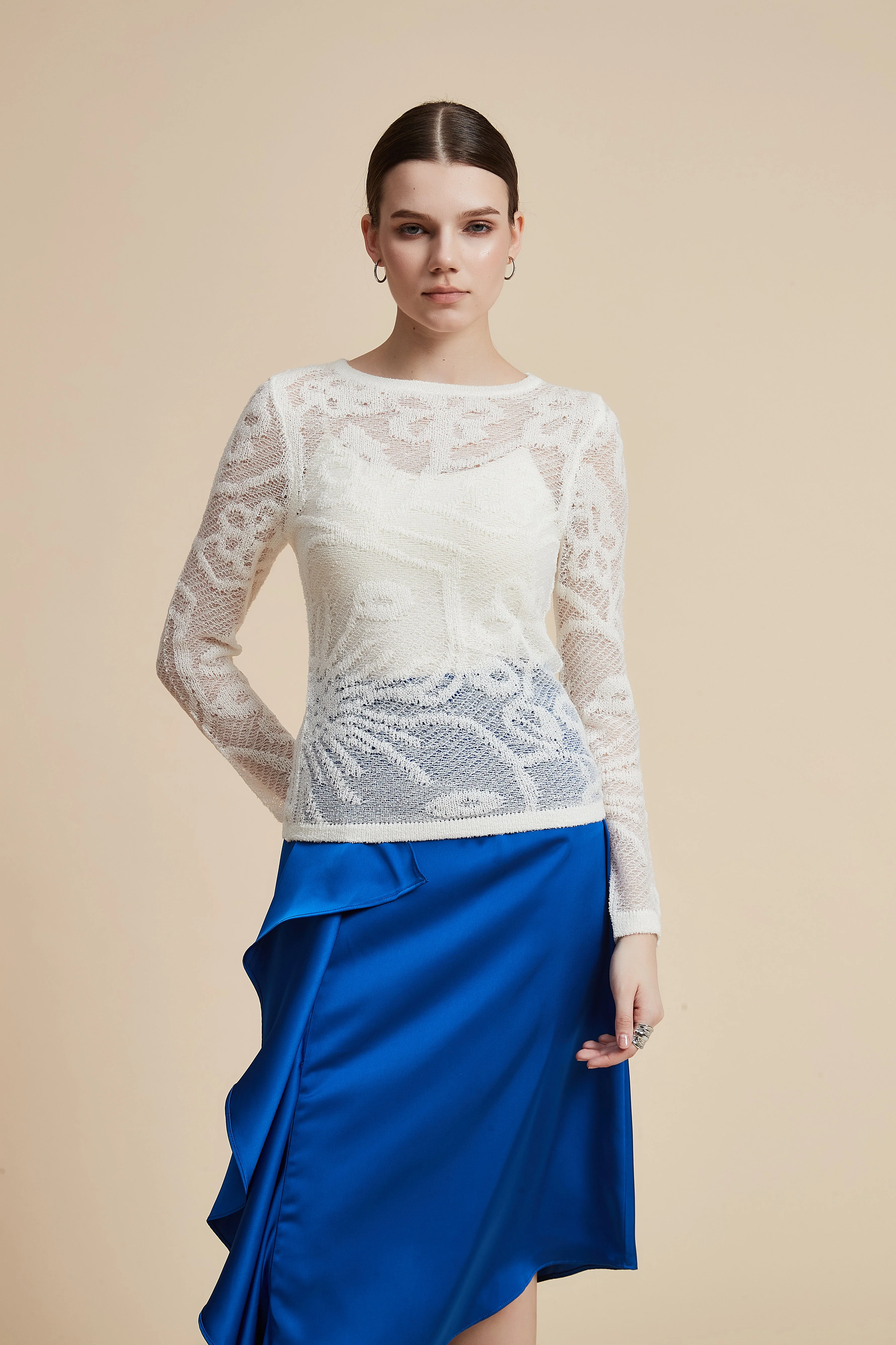 Crochet Waist-Length Sweater - Image 3