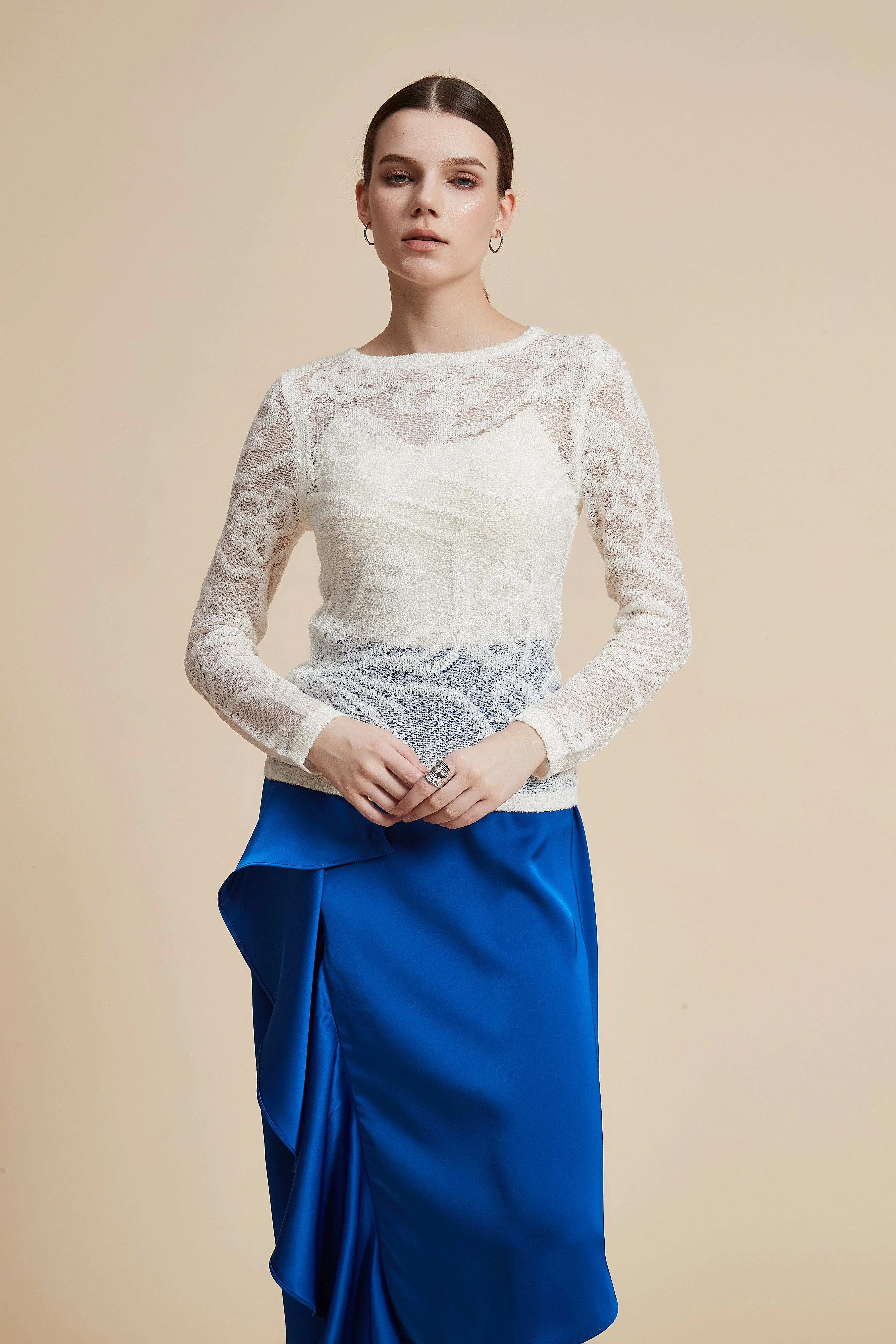 Crochet Waist-Length Sweater - Image 4
