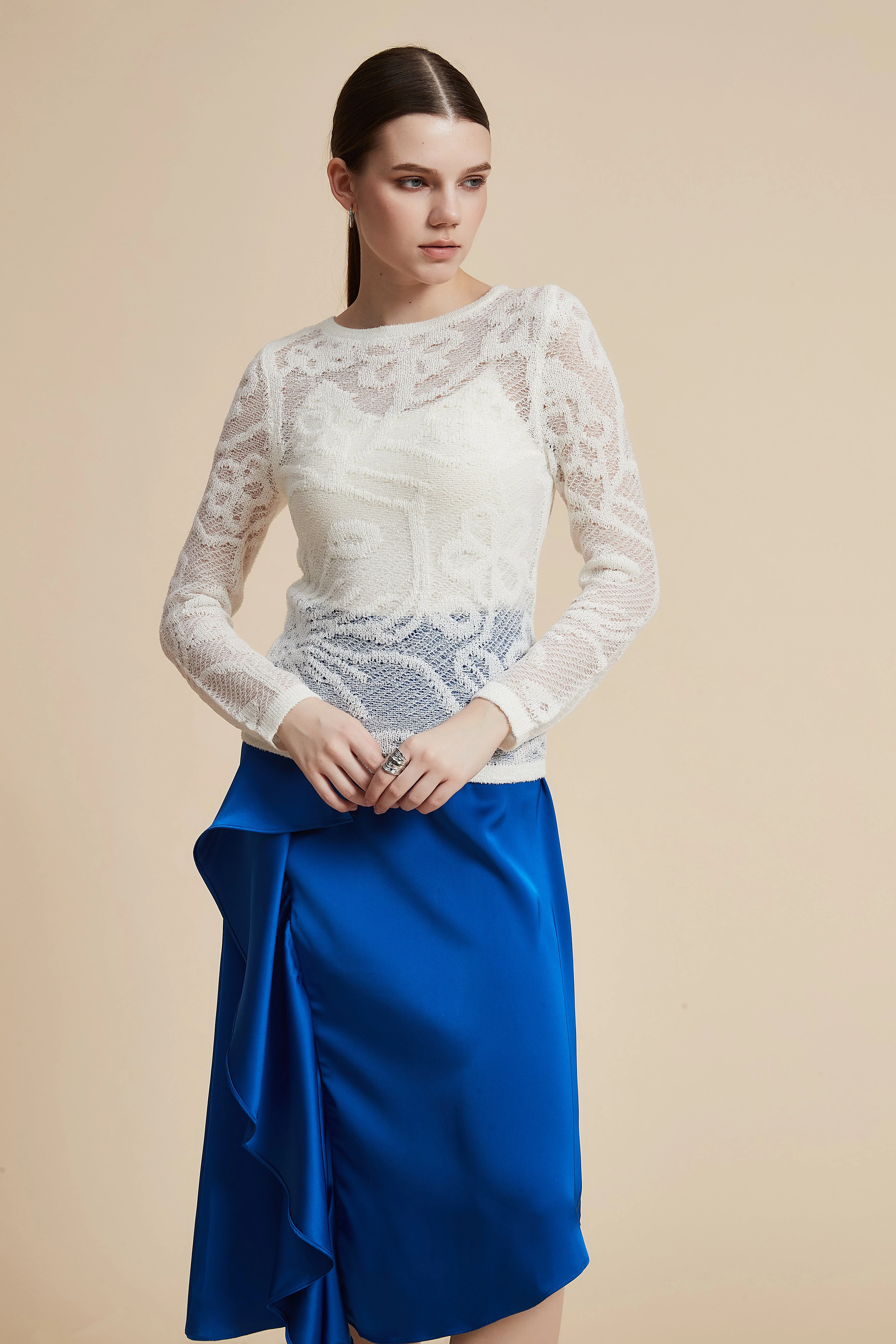 Crochet Waist-Length Sweater - Image 5