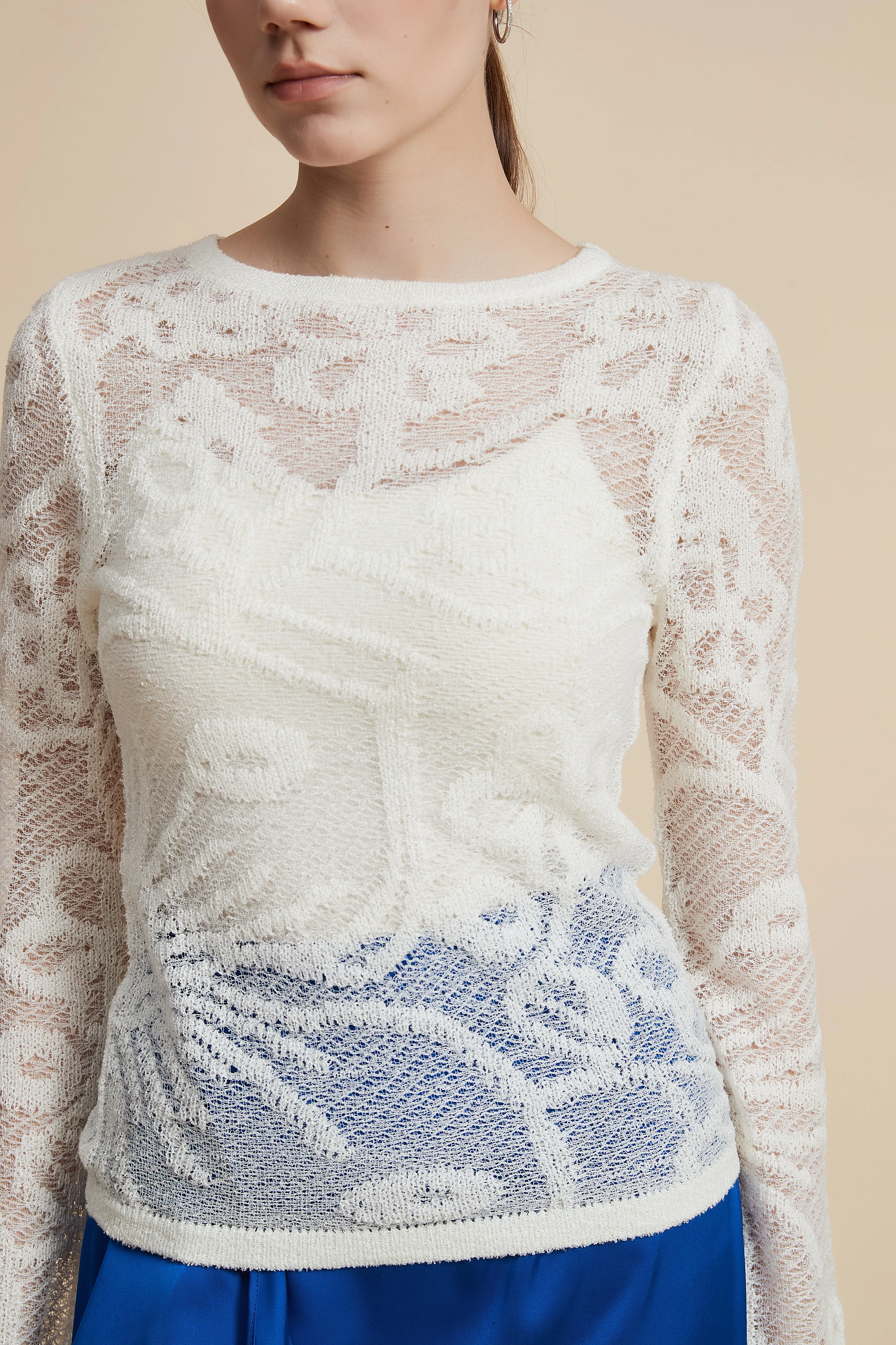 Crochet Waist-Length Sweater - Image 6