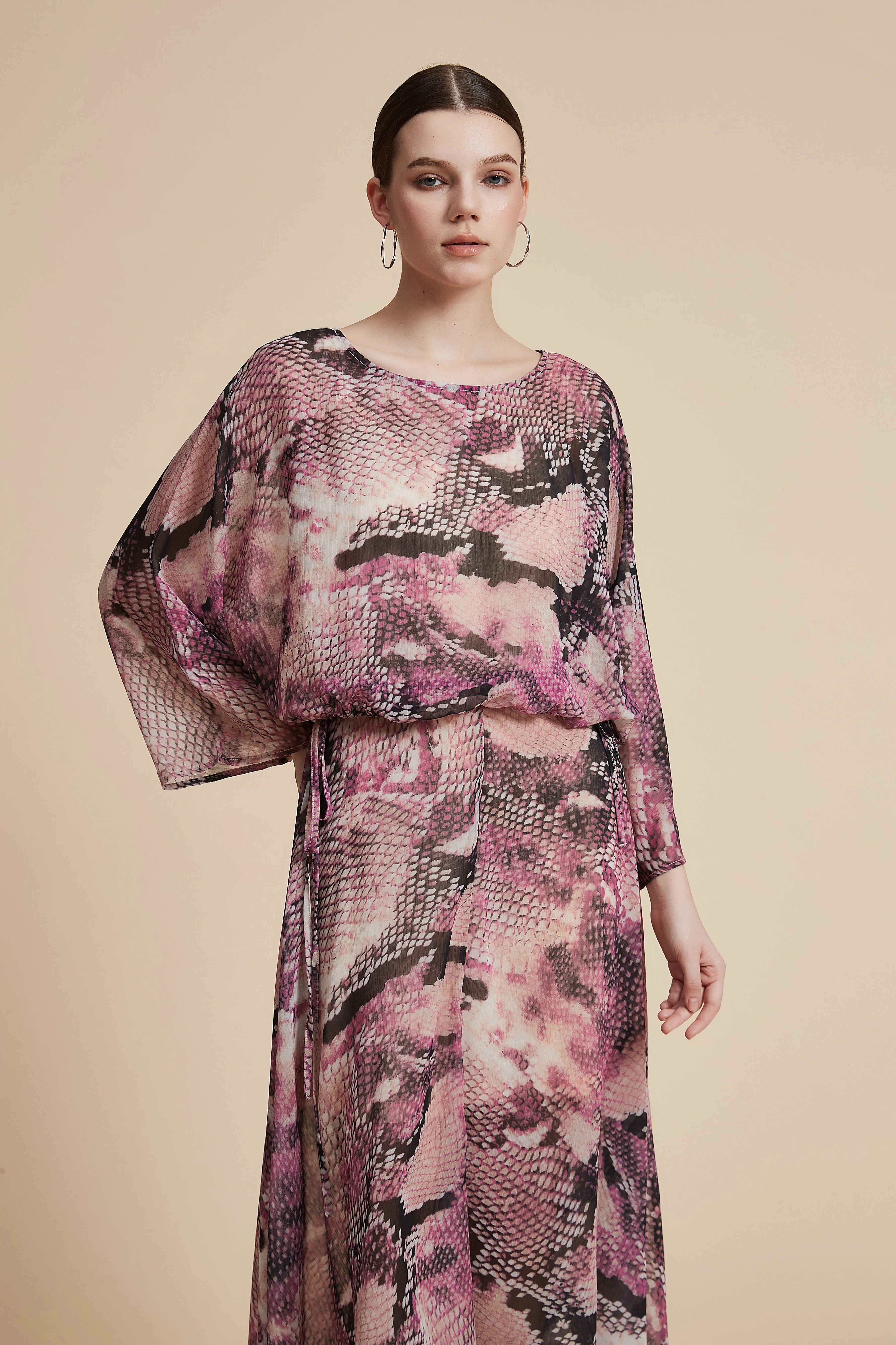 3/4-Sleeved Printed Blouse