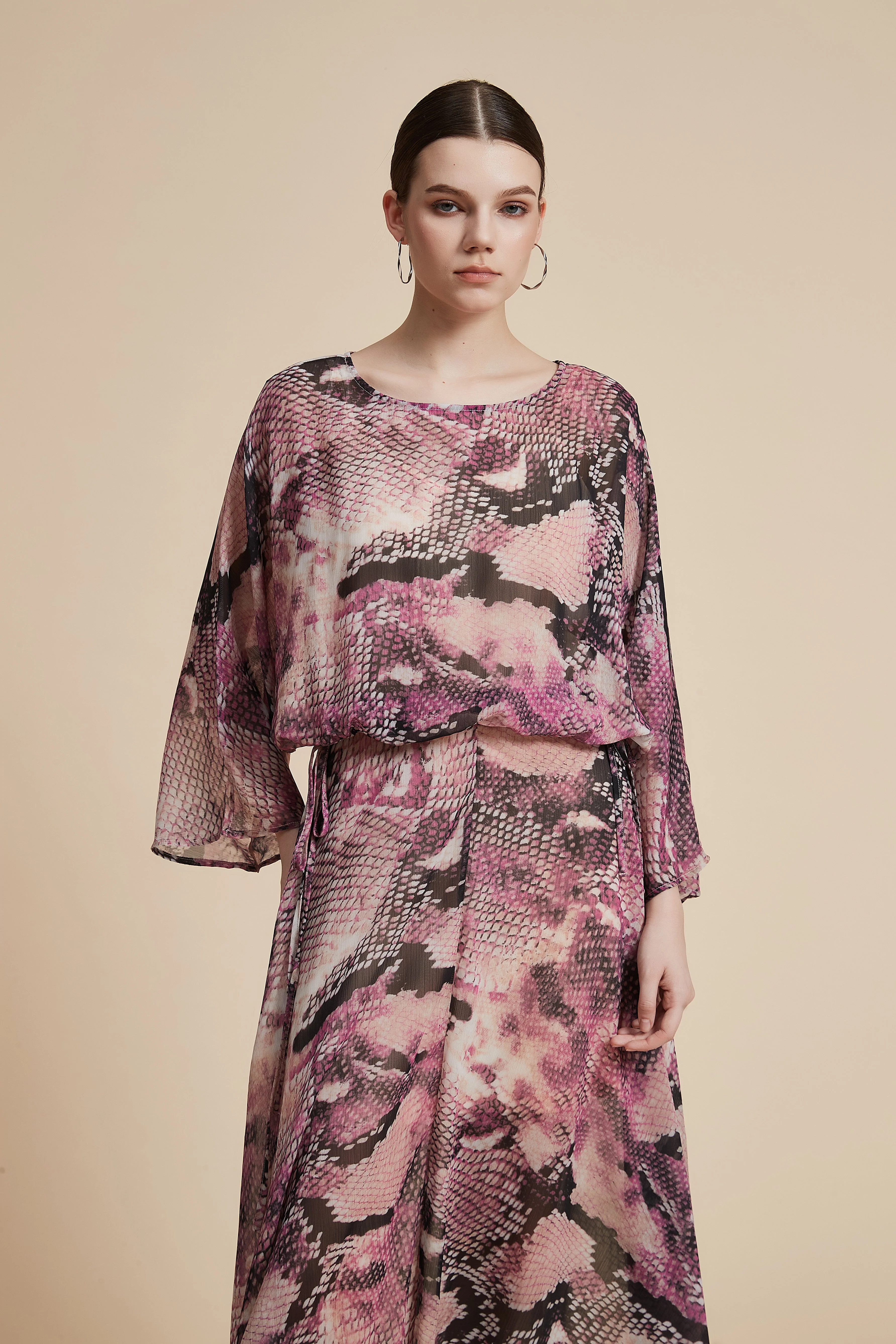 3/4-Sleeved Printed Blouse - Image 4
