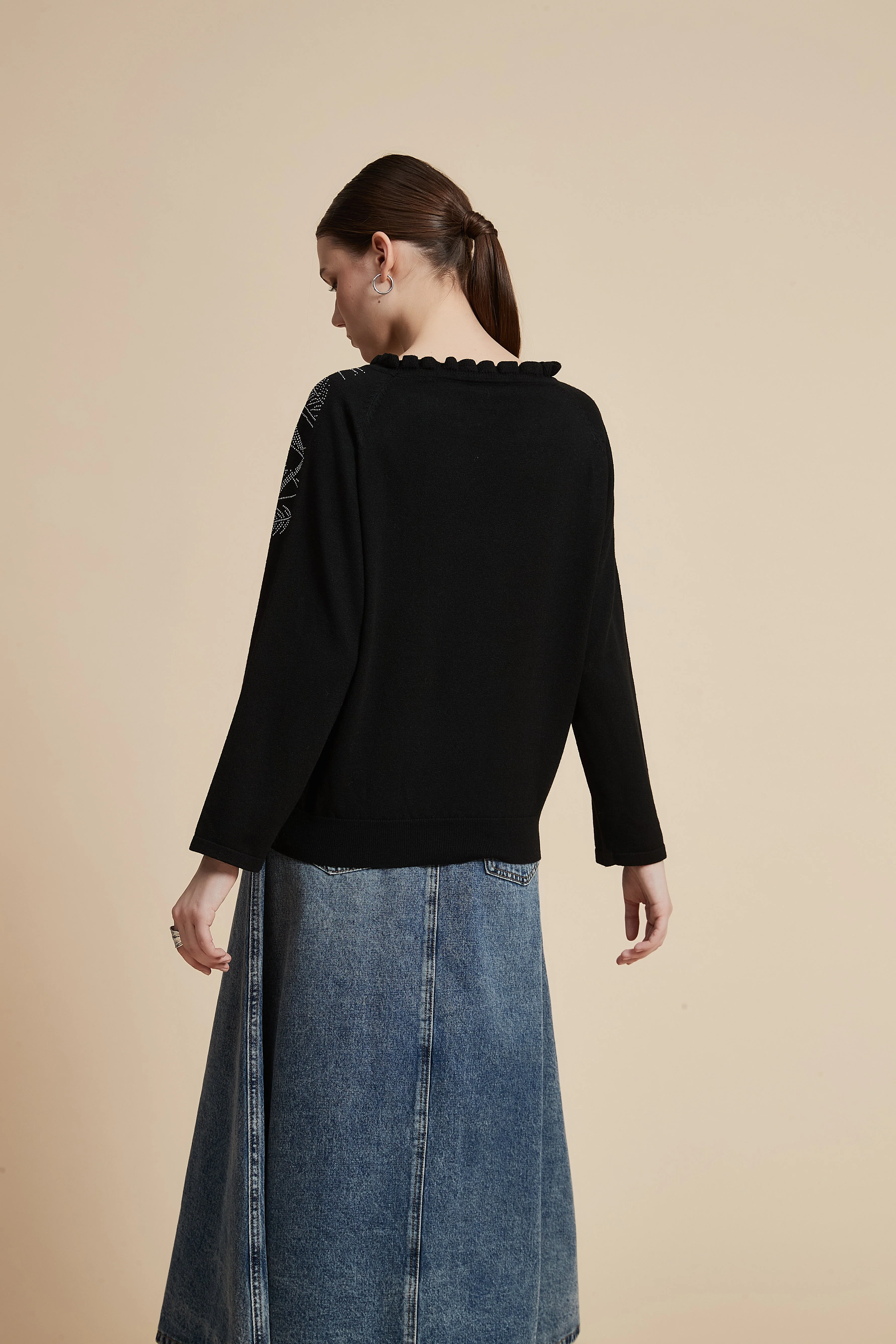 Long Sleeve Embellished Sweater - Image 5
