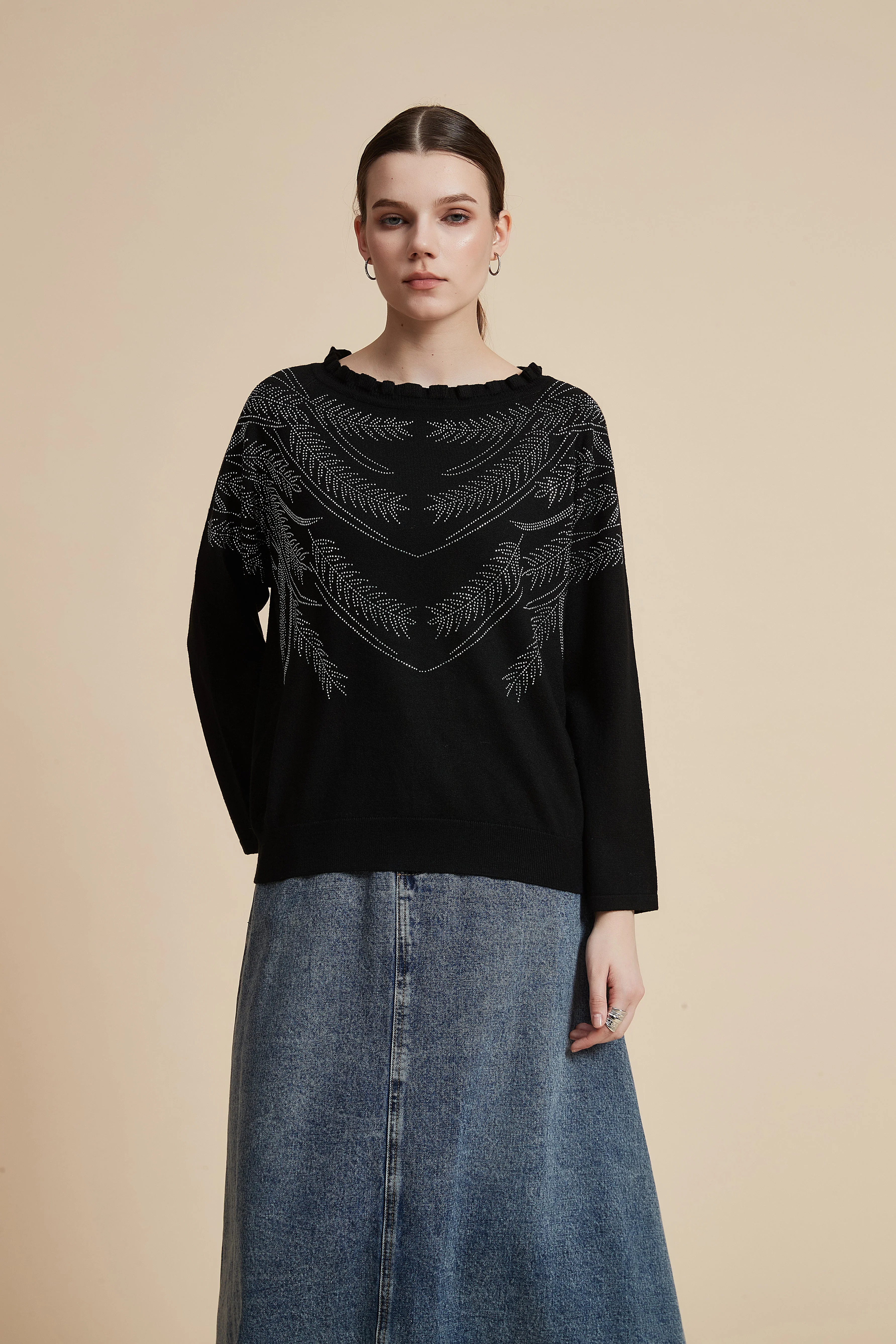 Long Sleeve Embellished Sweater - Image 6