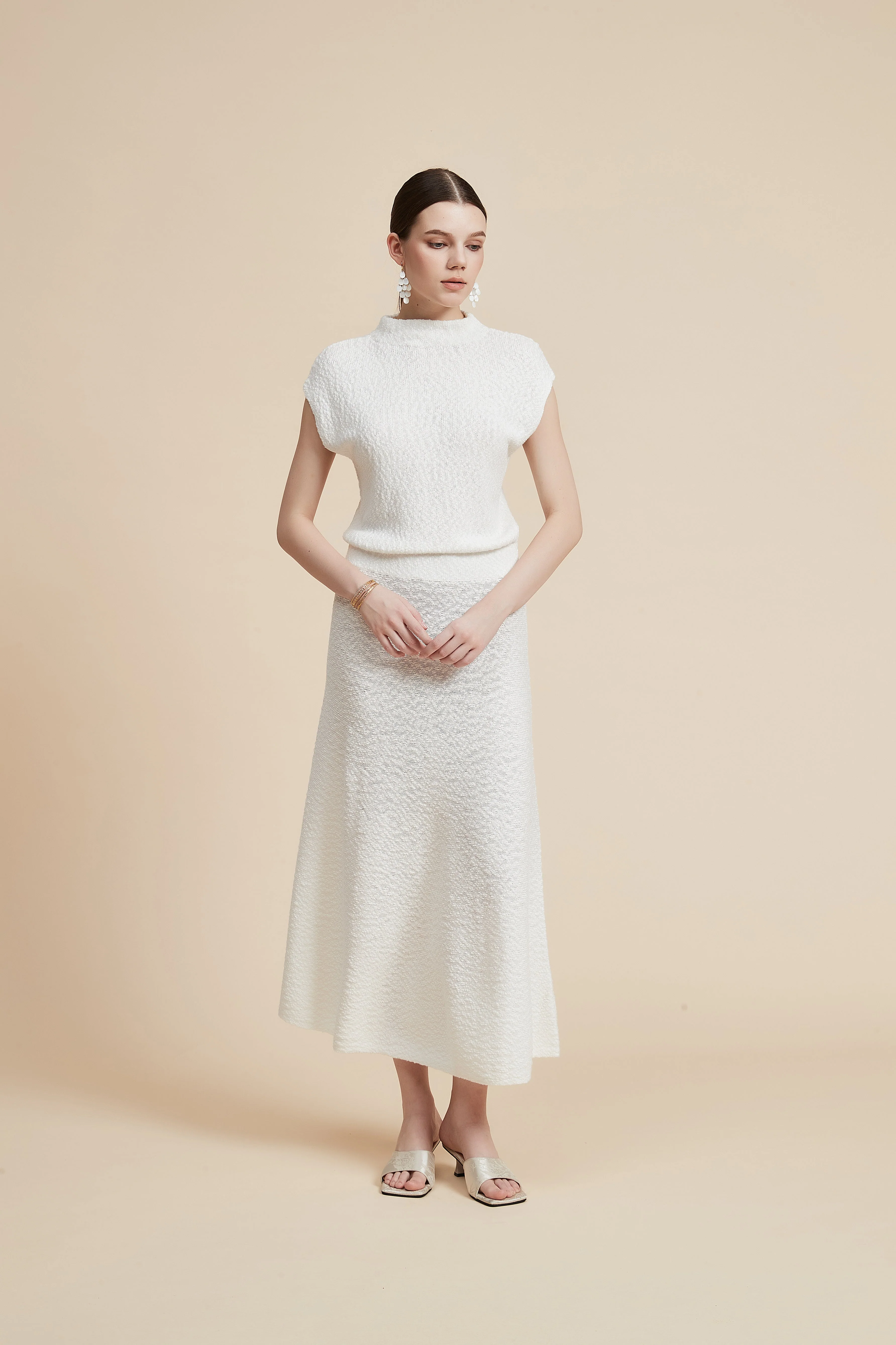 Solid Short Sleeve Midi Dress - Image 2