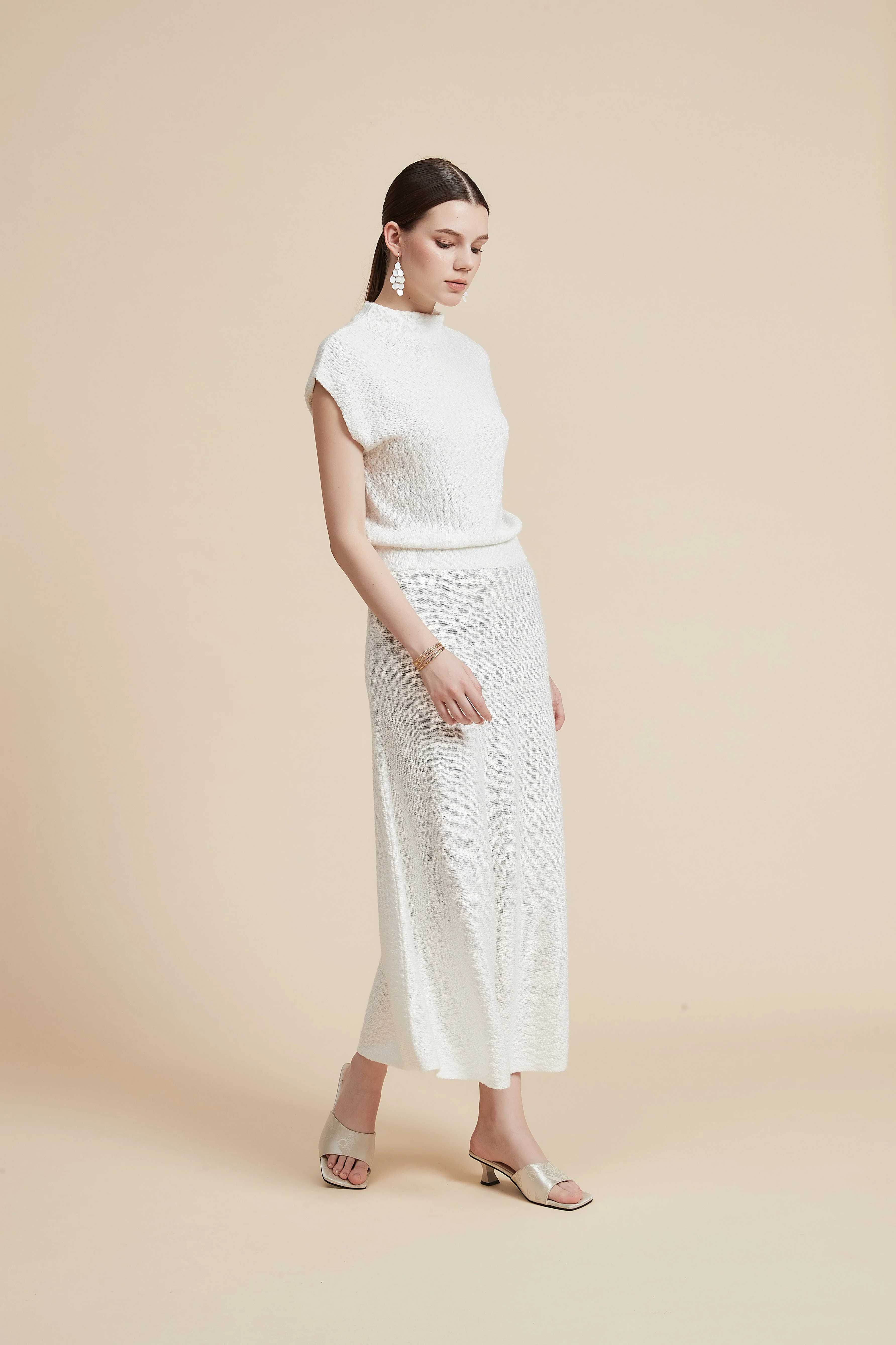 Solid Short Sleeve Midi Dress - Image 3