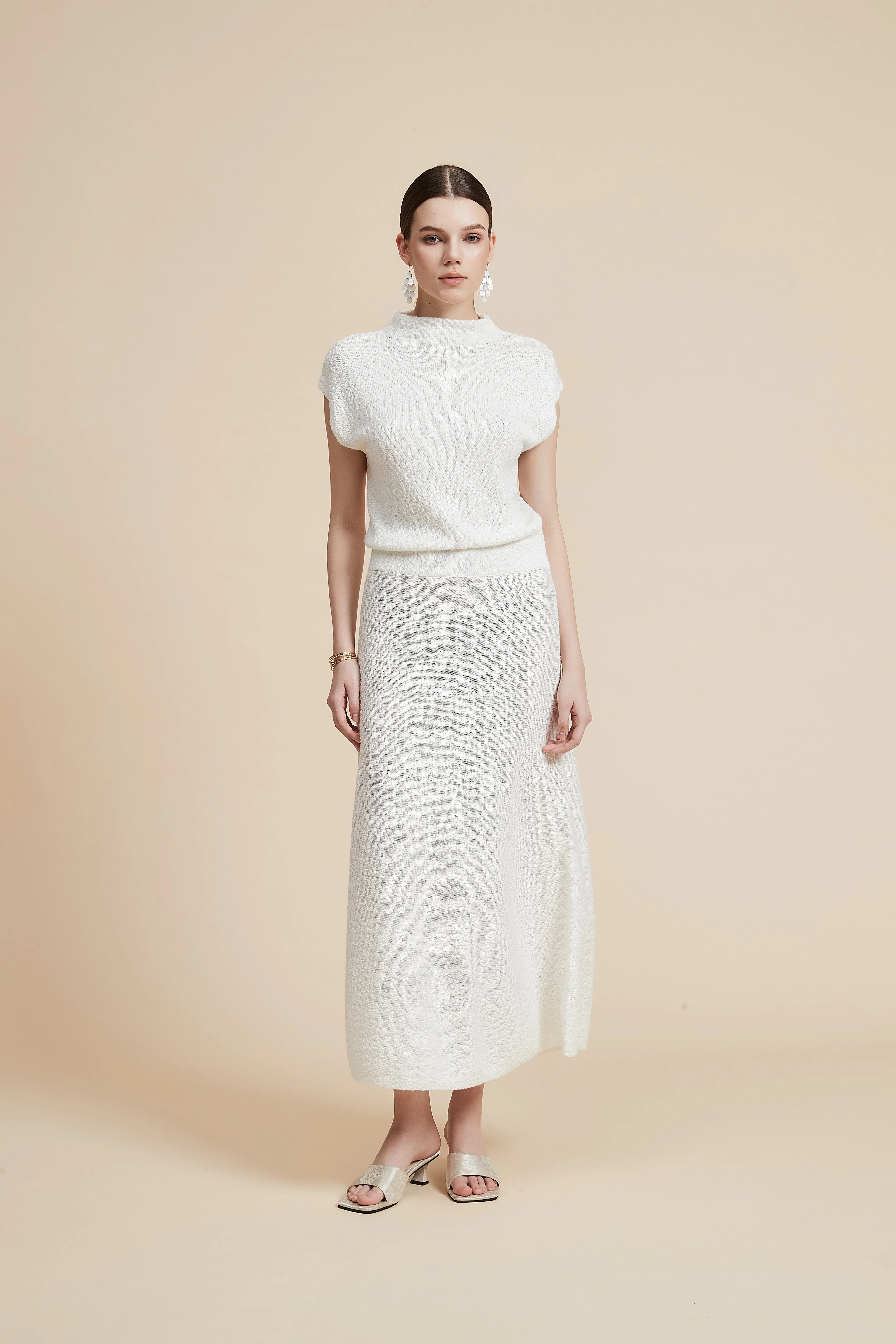 Solid Short Sleeve Midi Dress - Image 8