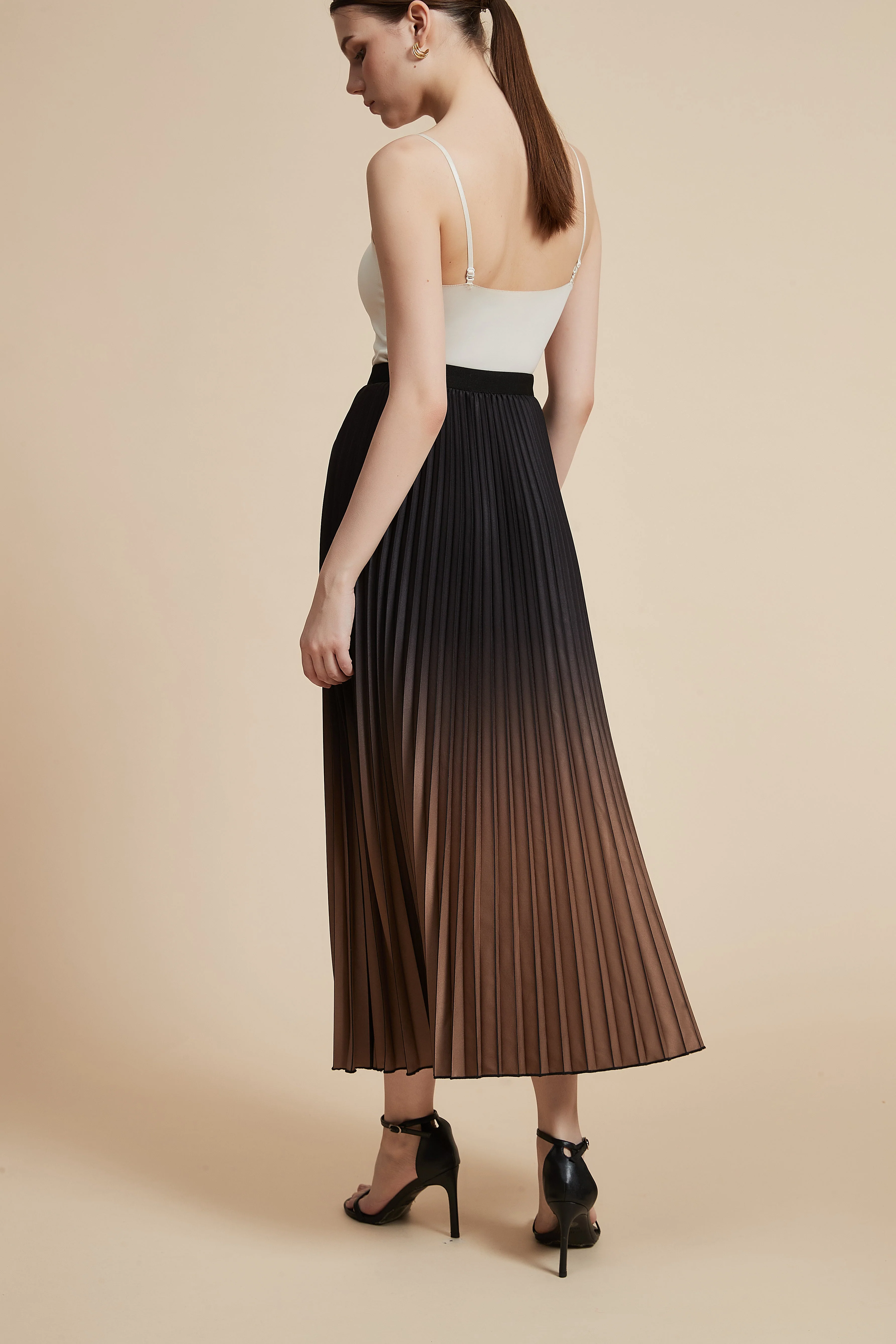 Colorful Pleated Midi Skirt - Image 3