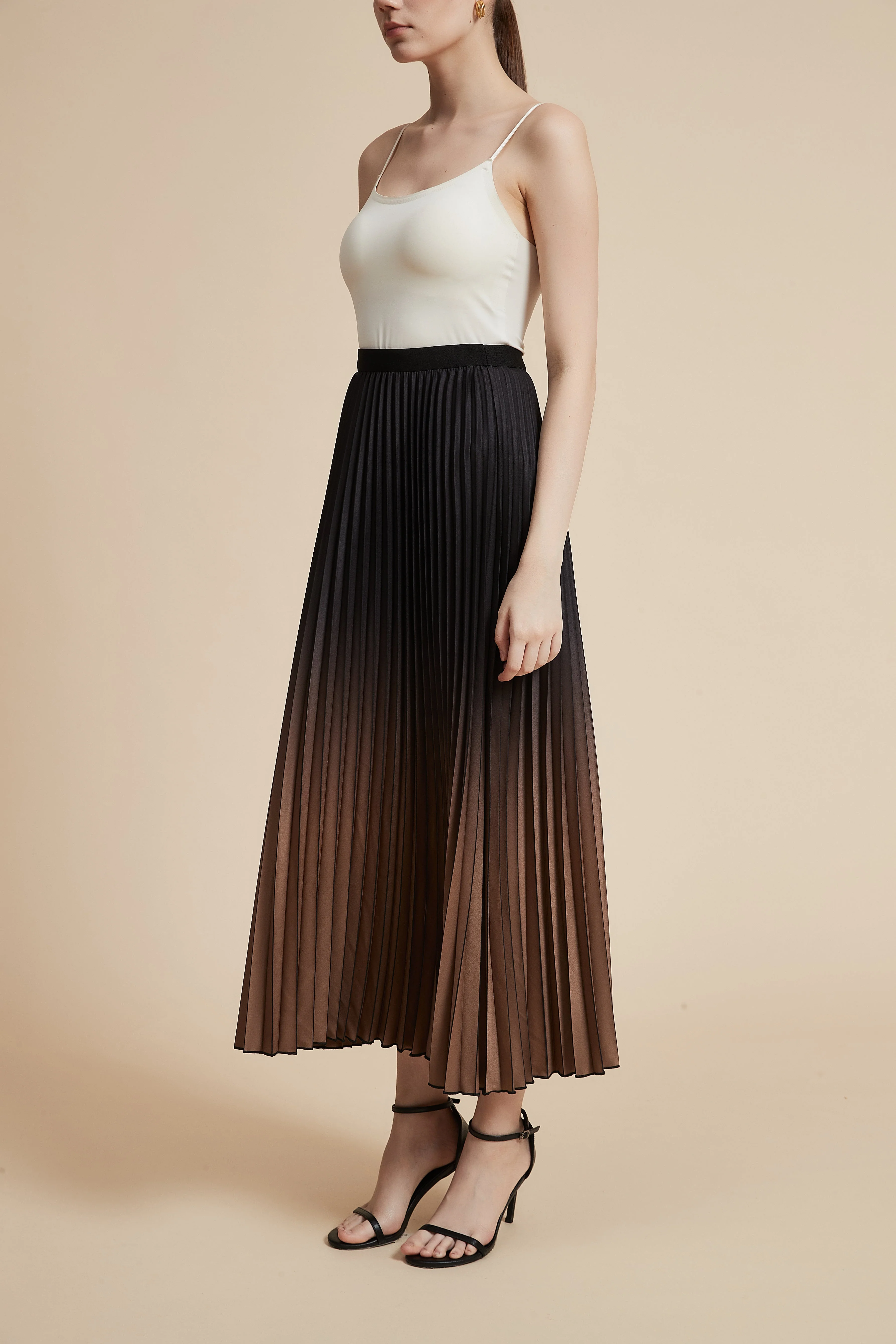Colorful Pleated Midi Skirt - Image 4