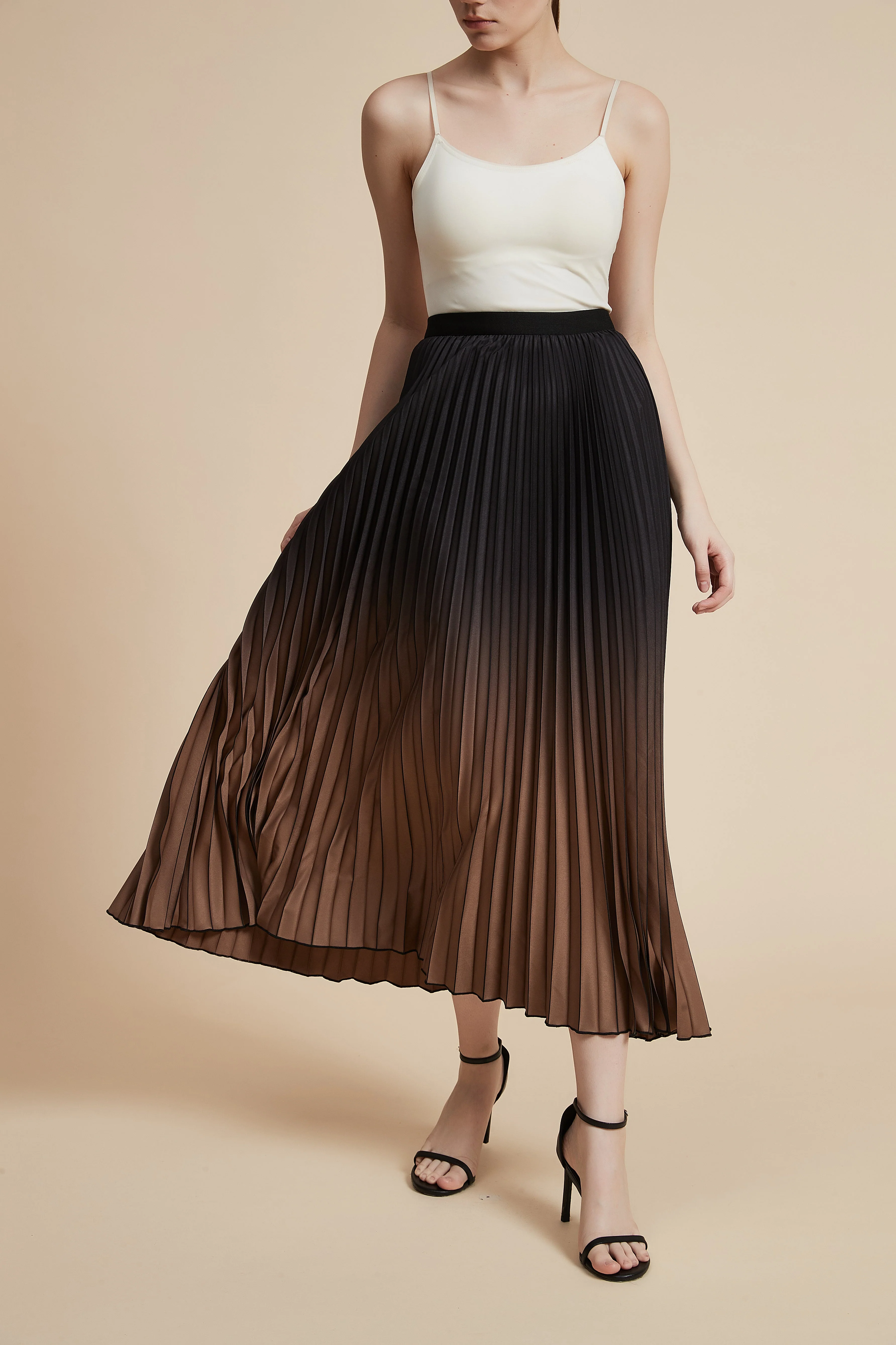 Colorful Pleated Midi Skirt - Image 6
