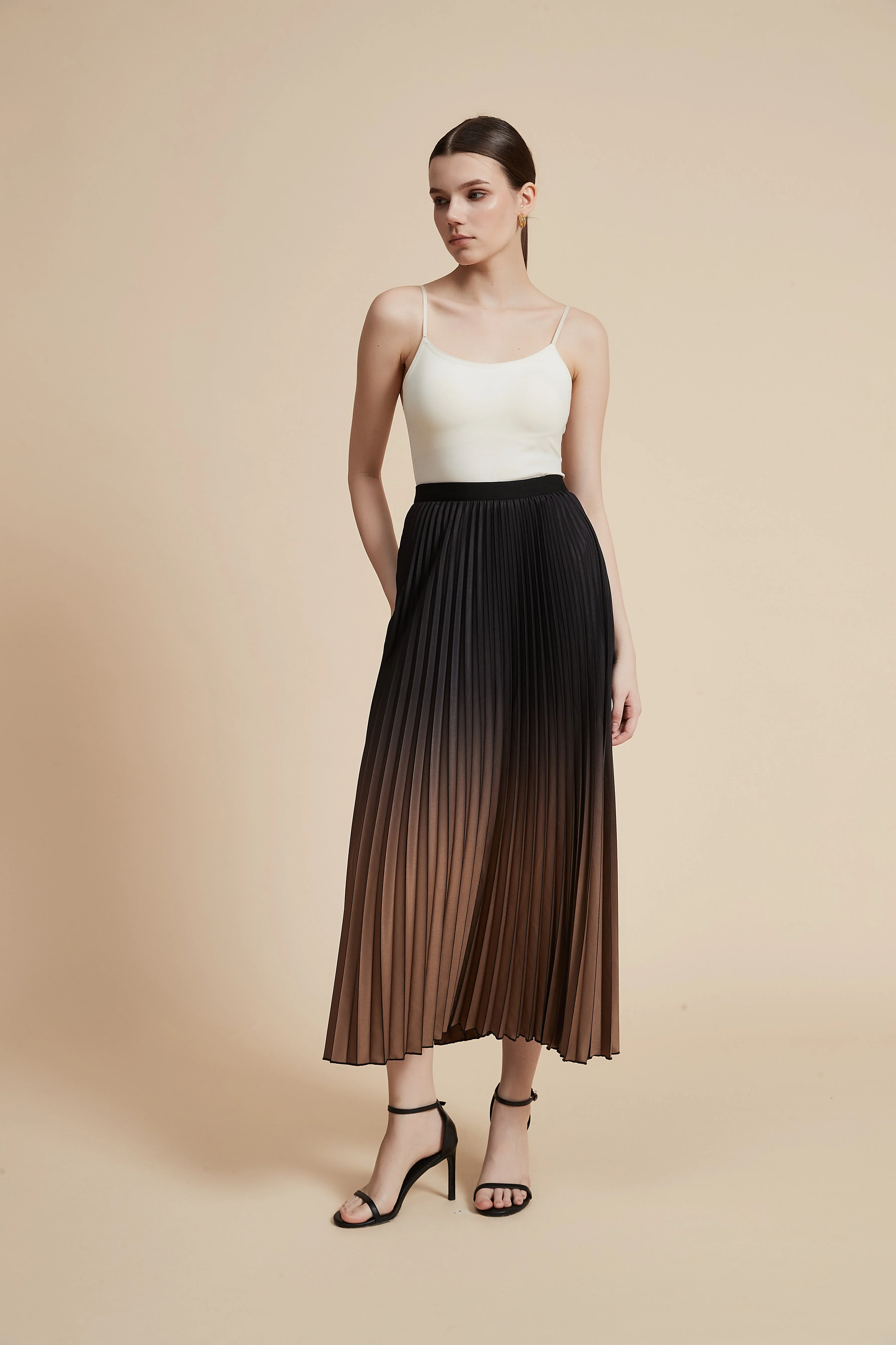 Colorful Pleated Midi Skirt - Image 8