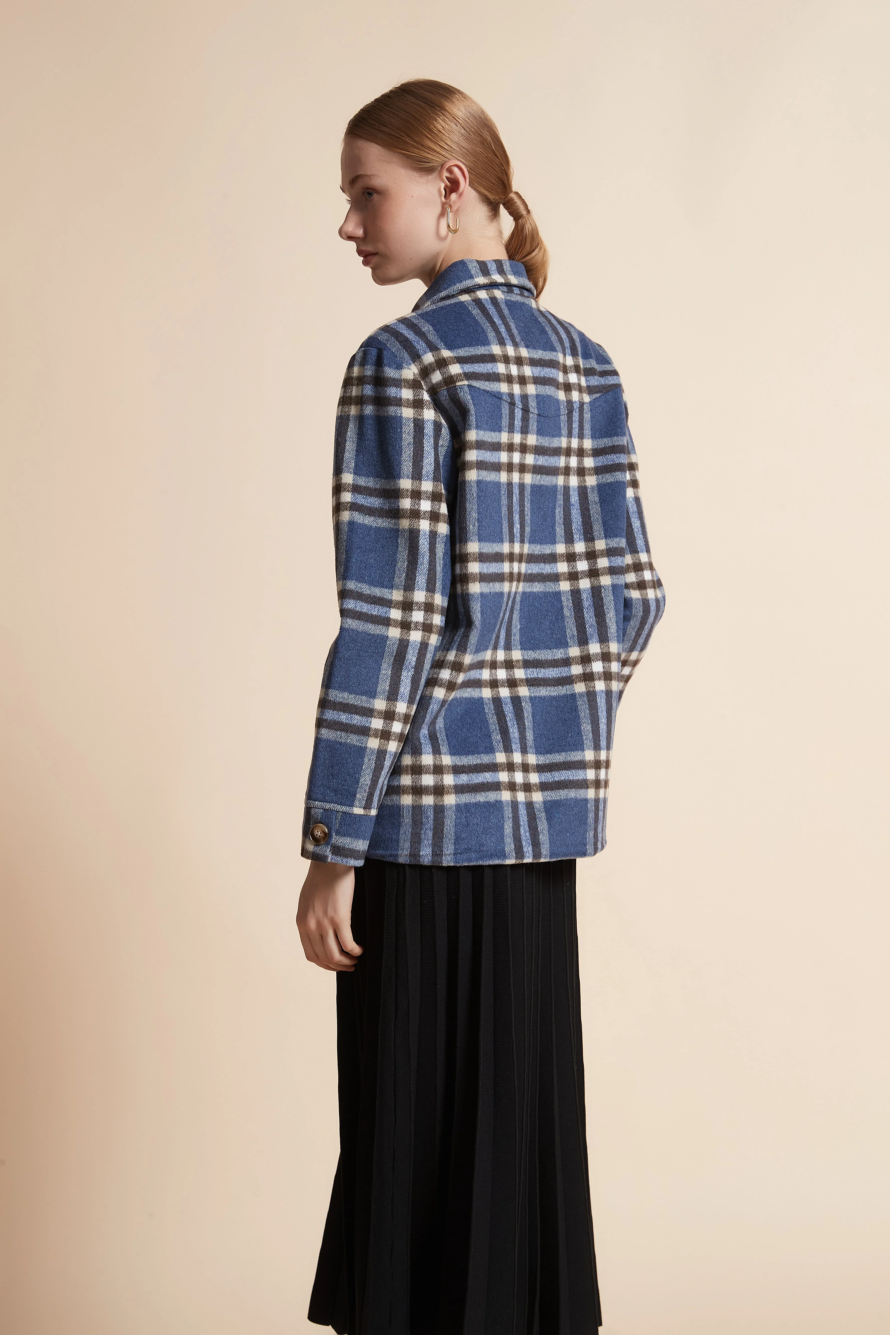 Checkered Button-Front Top - Image 3