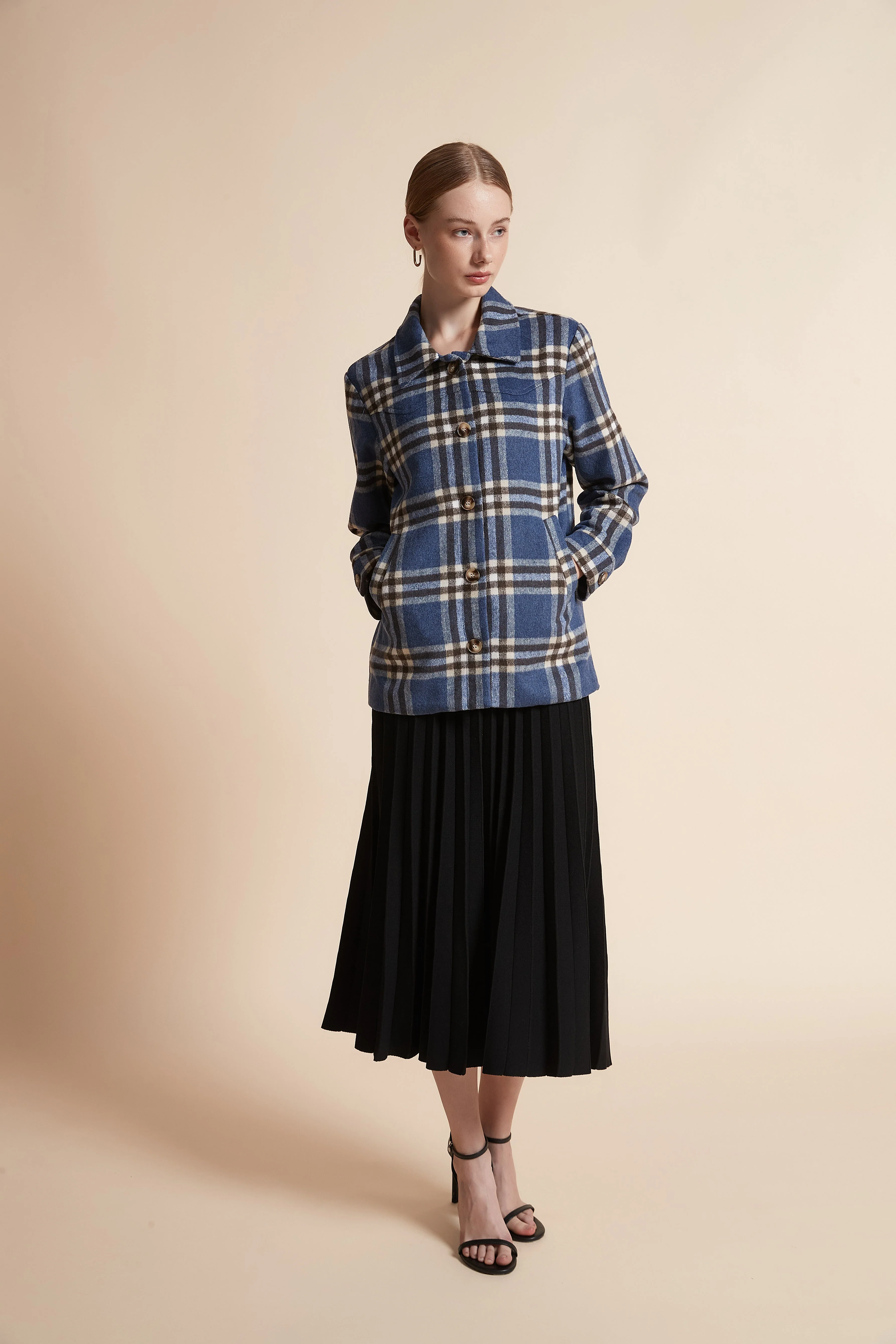 Checkered Button-Front Top - Image 4