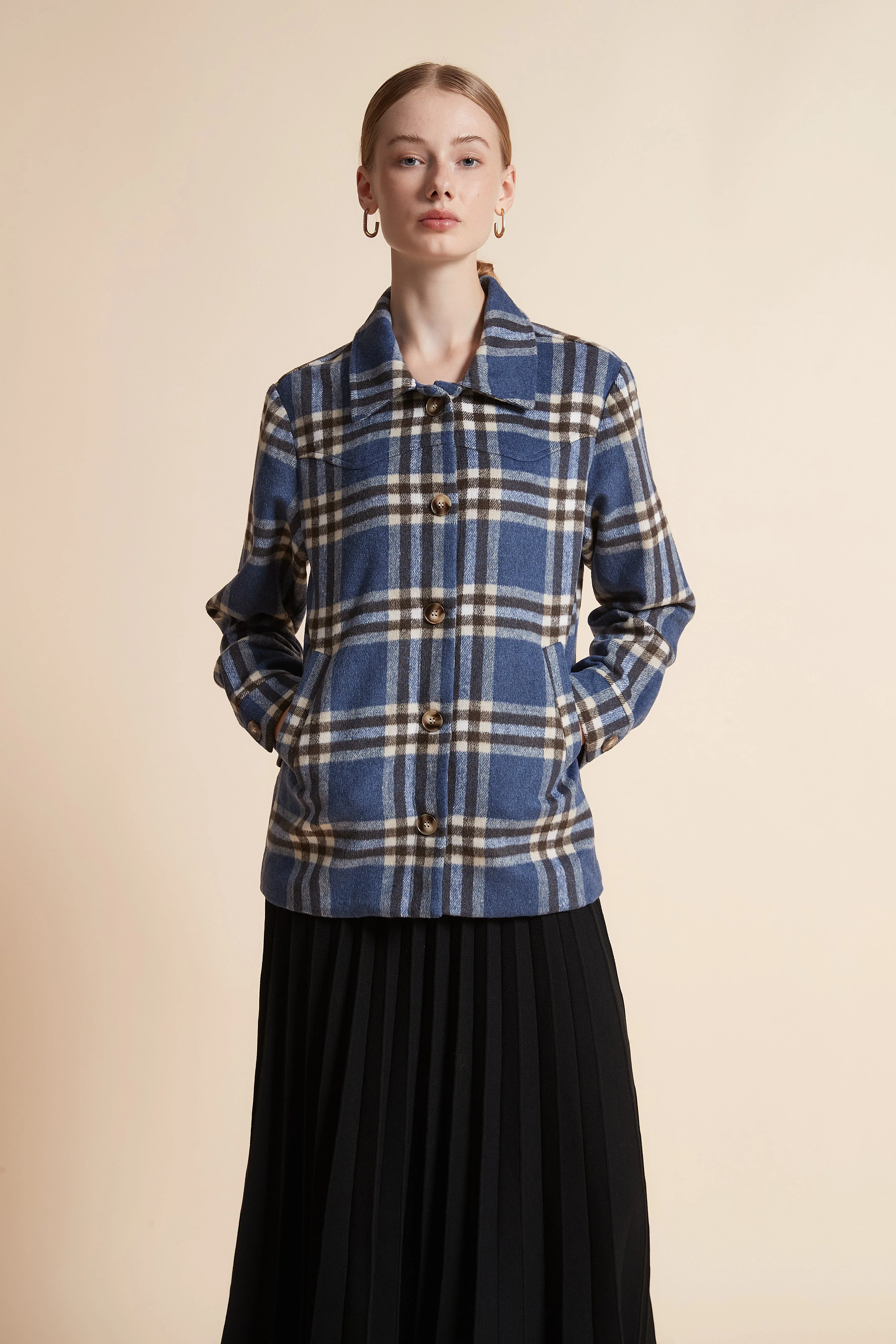 Checkered Button-Front Top - Image 5