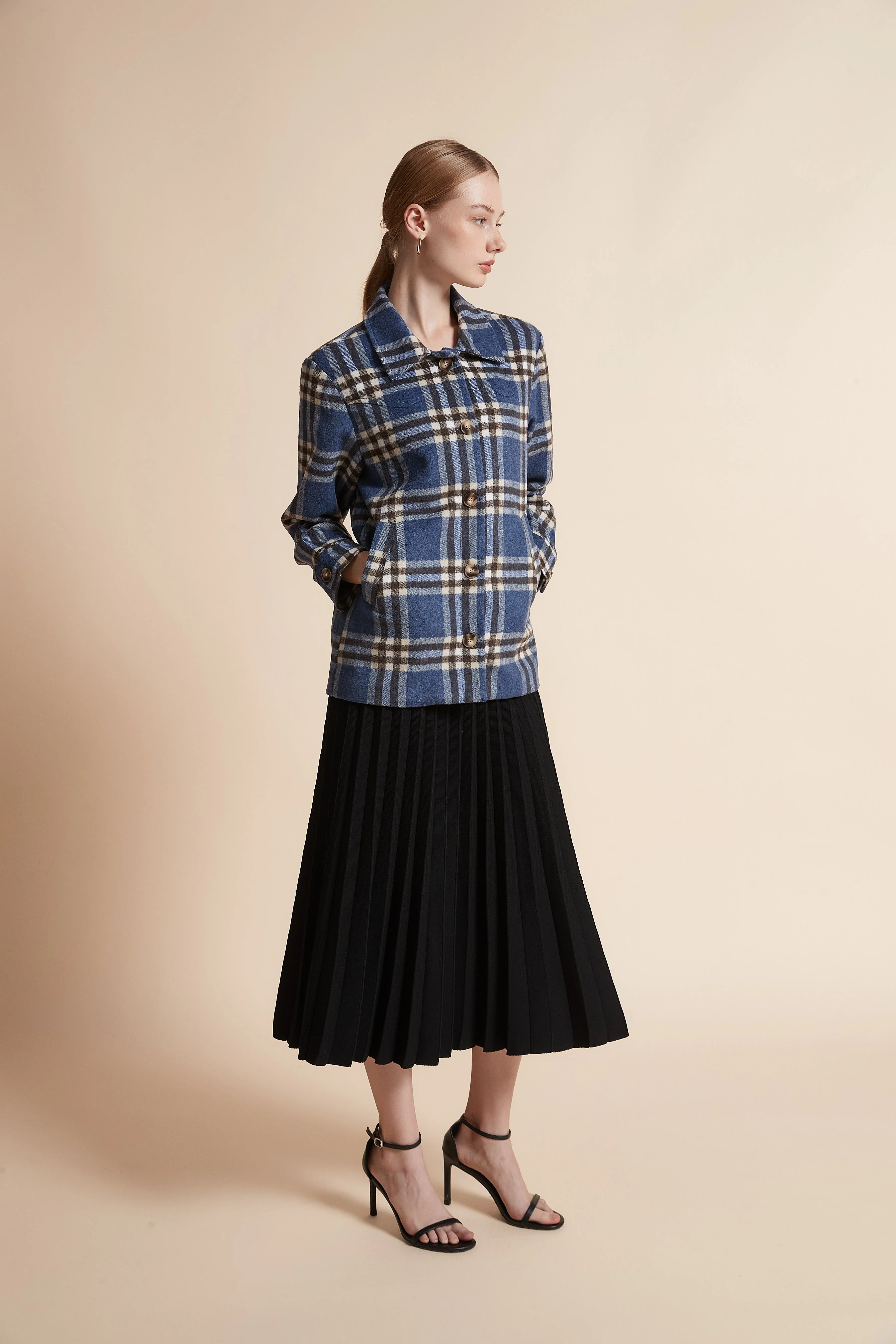 Checkered Button-Front Top - Image 6