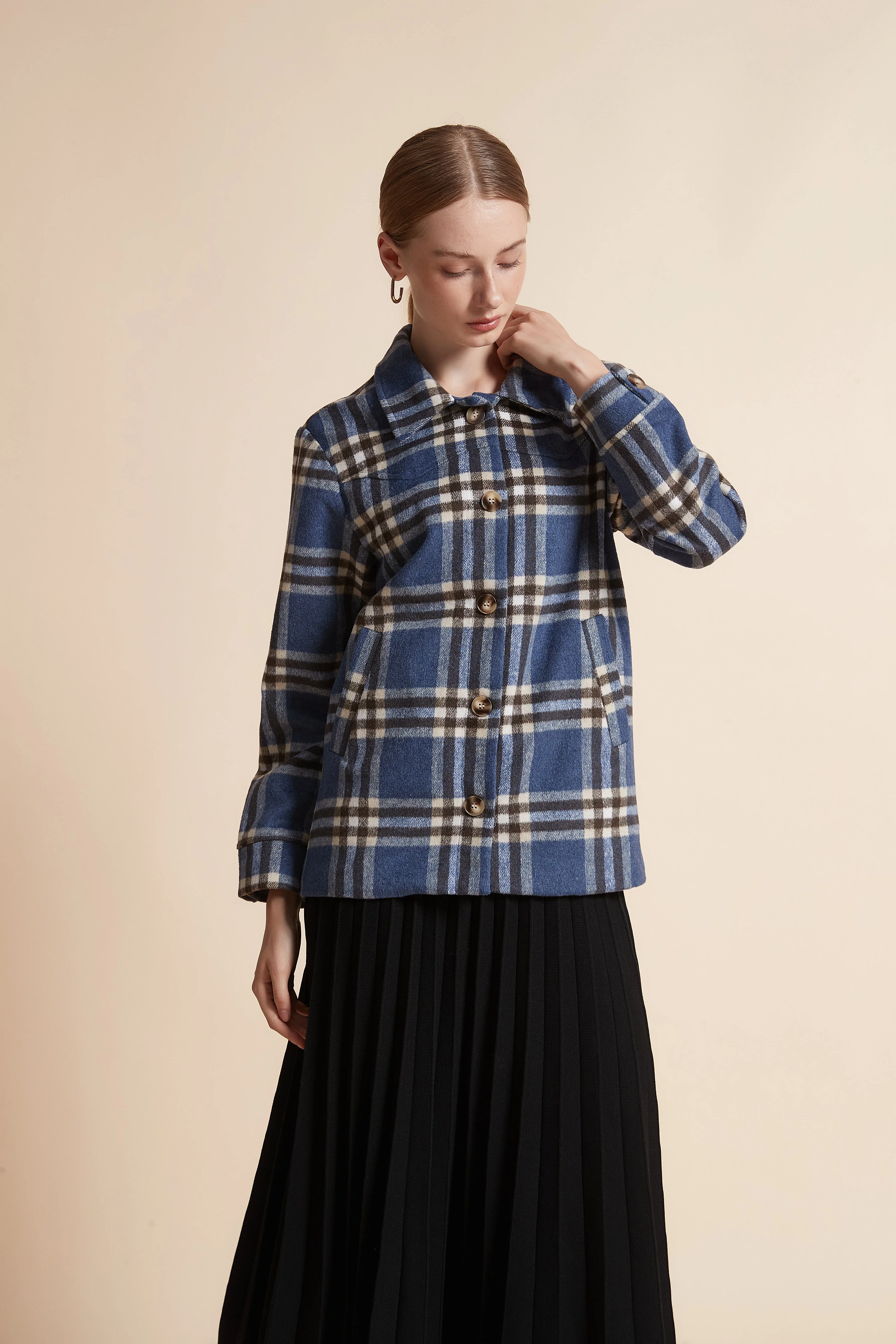 Checkered Button-Front Top - Image 7
