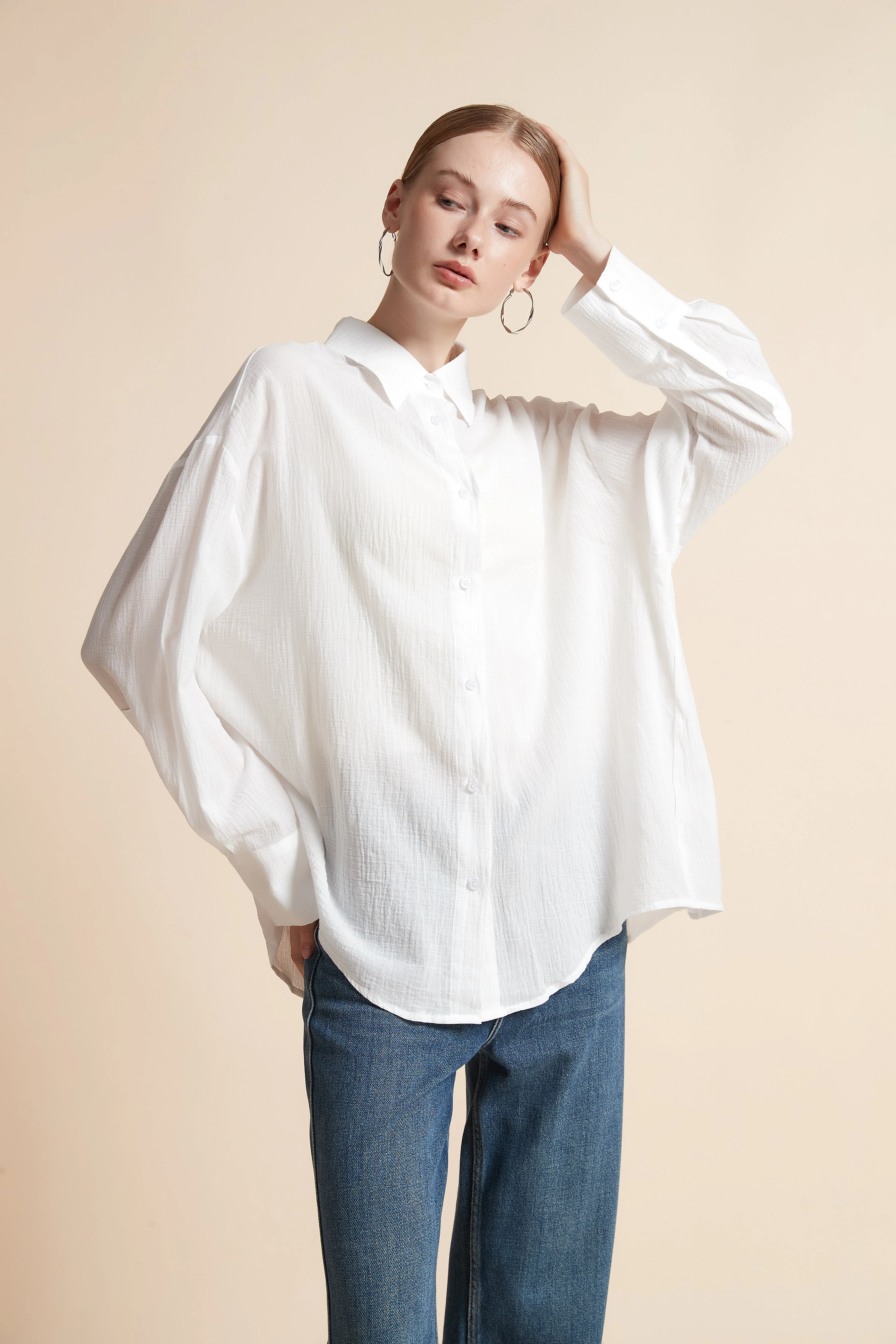 Solid Button-Front Top - Image 3
