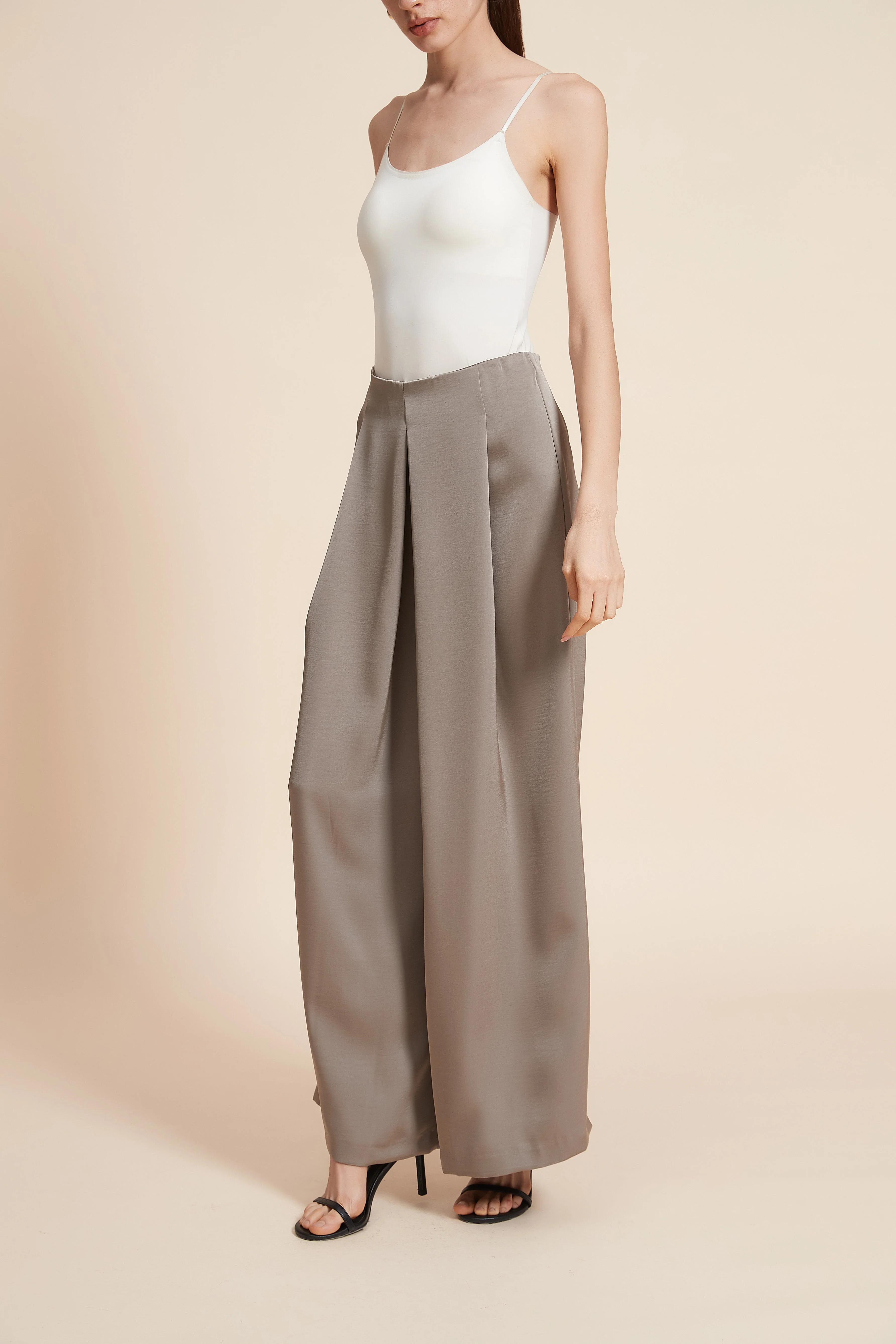 Print Wide-Leg Long Trousers - Image 3