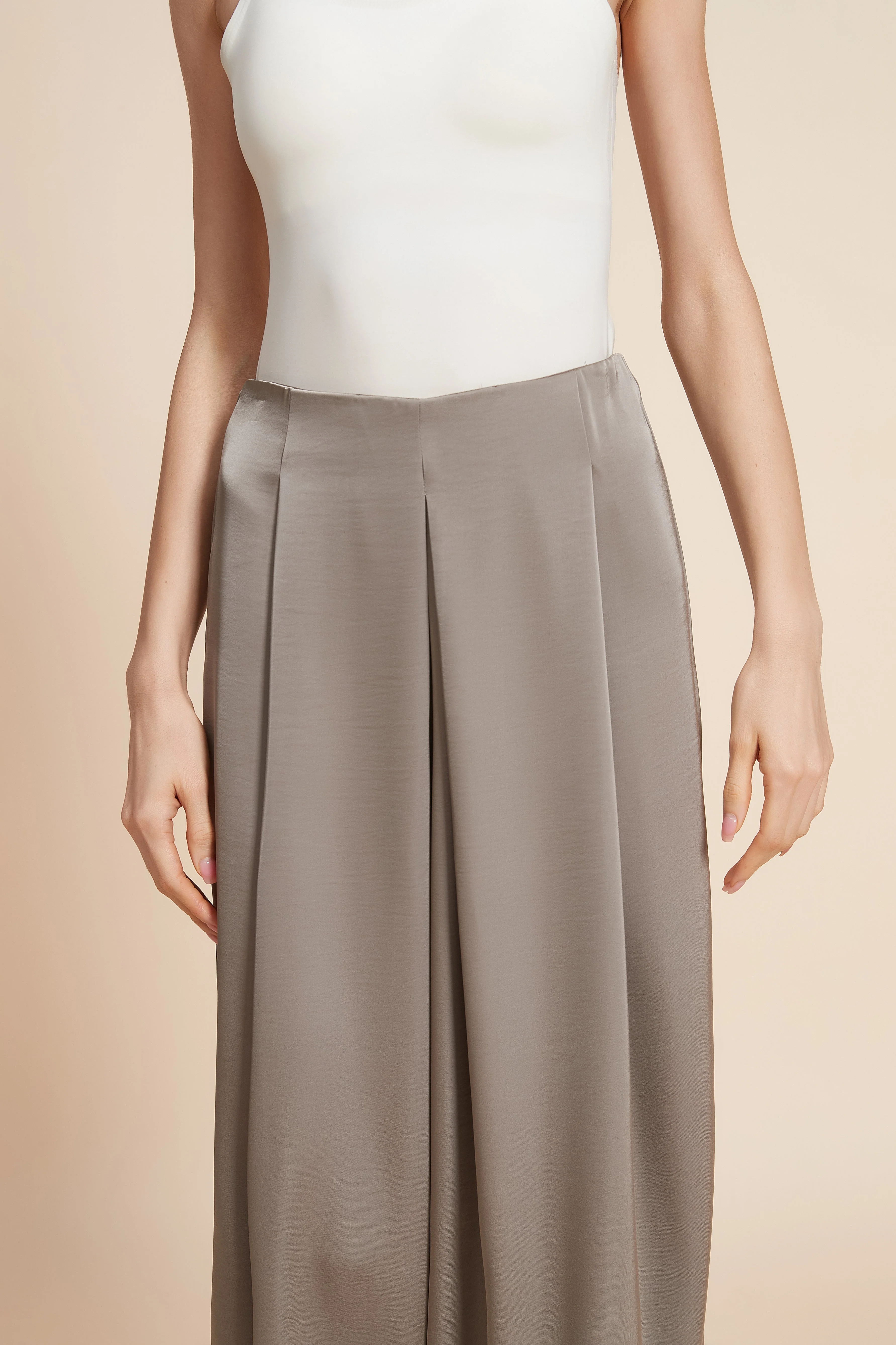 Print Wide-Leg Long Trousers - Image 5