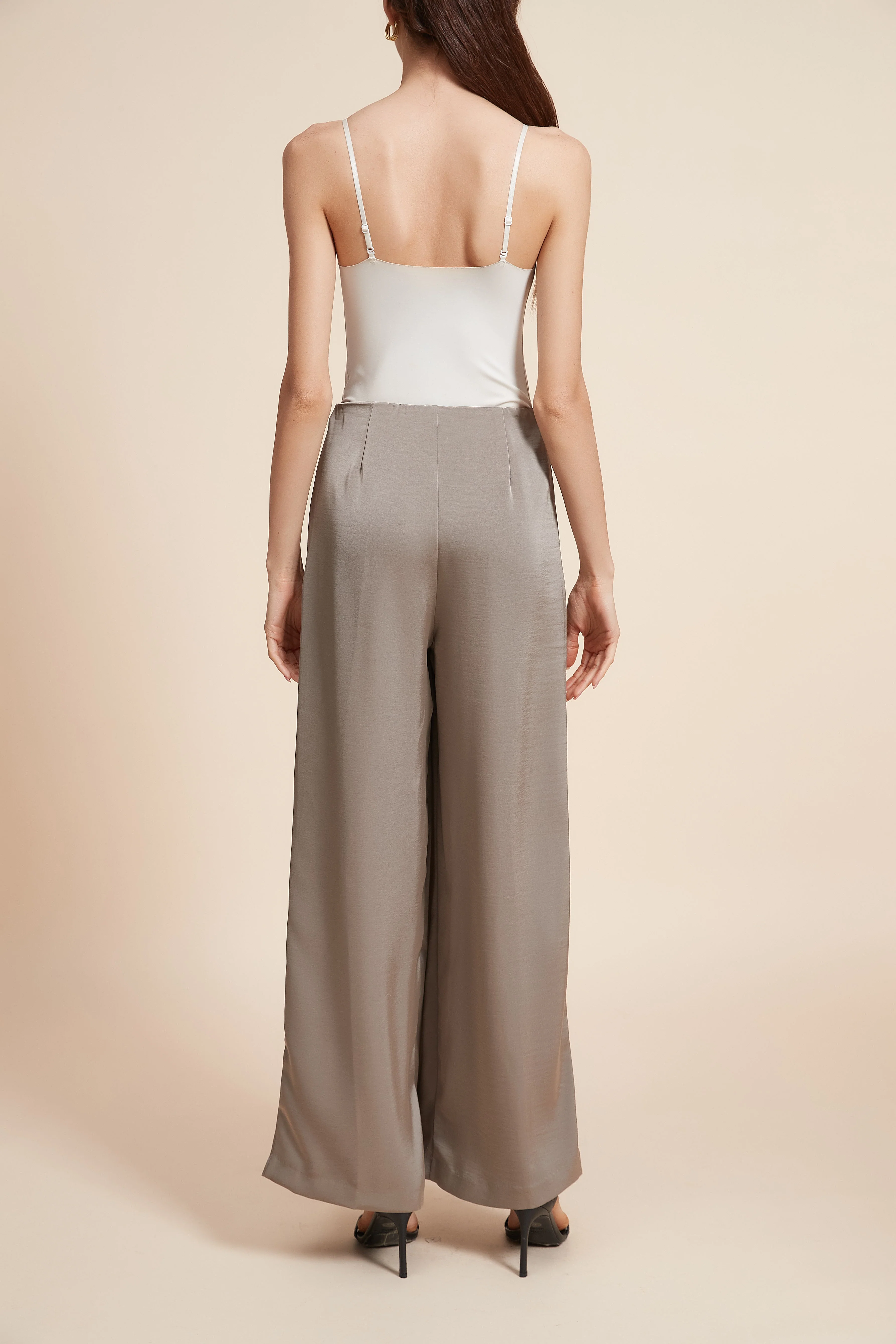 Print Wide-Leg Long Trousers - Image 6