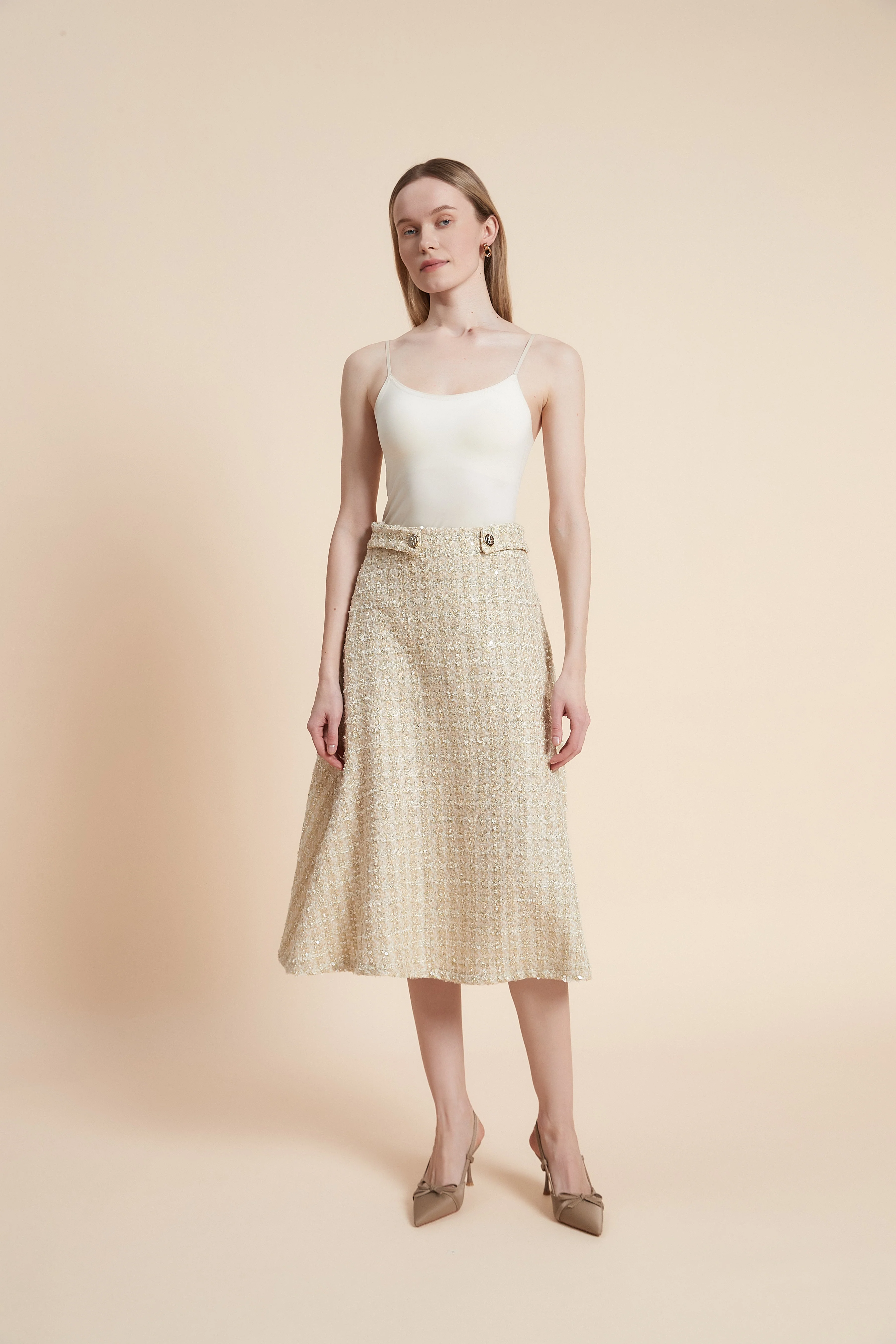 Striped Knee-Length Skirt - Image 4
