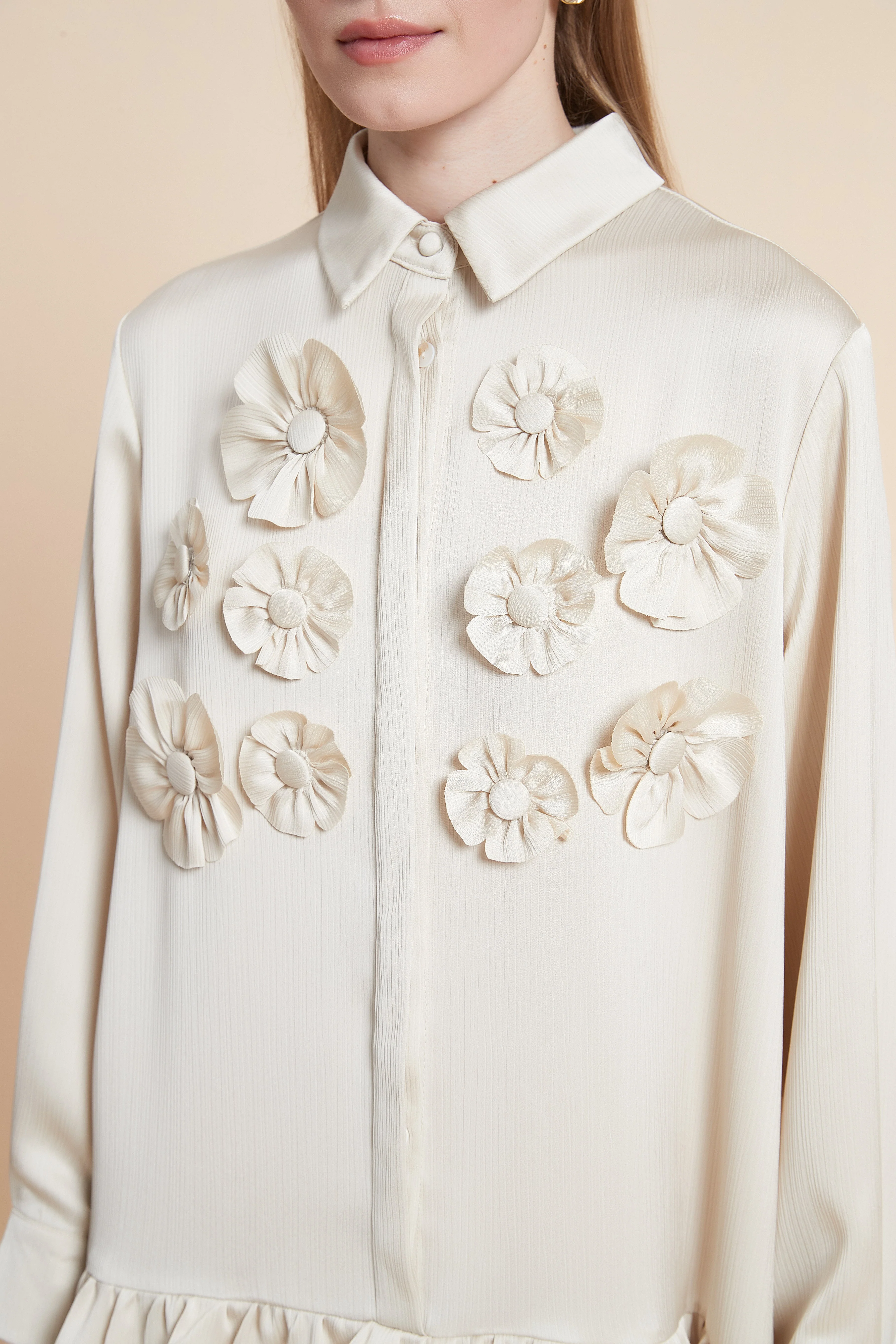 Long Sleeve Ruffled Mini Dress - Image 6