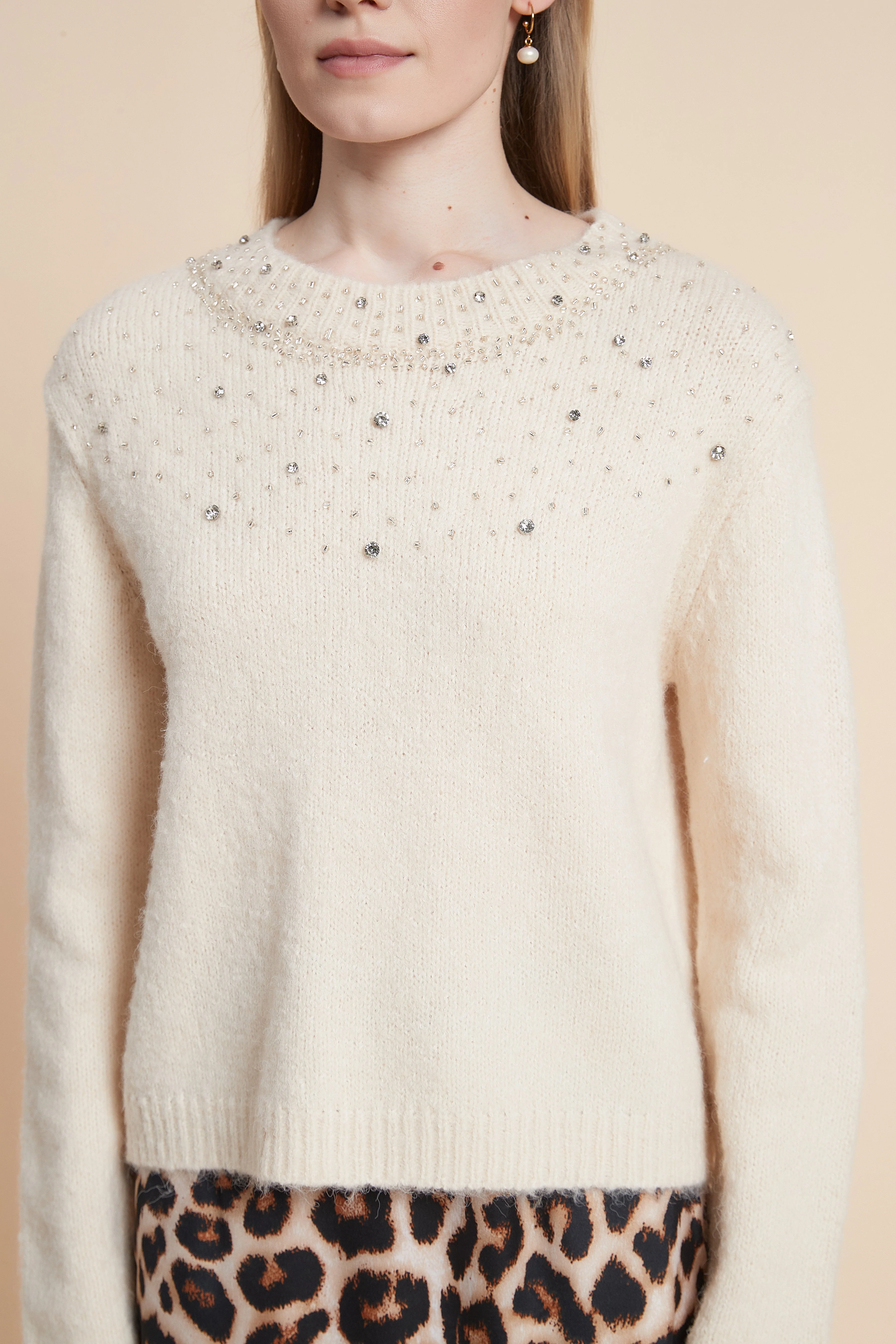 Embellished Long-Sleeved Sweater - Image 4