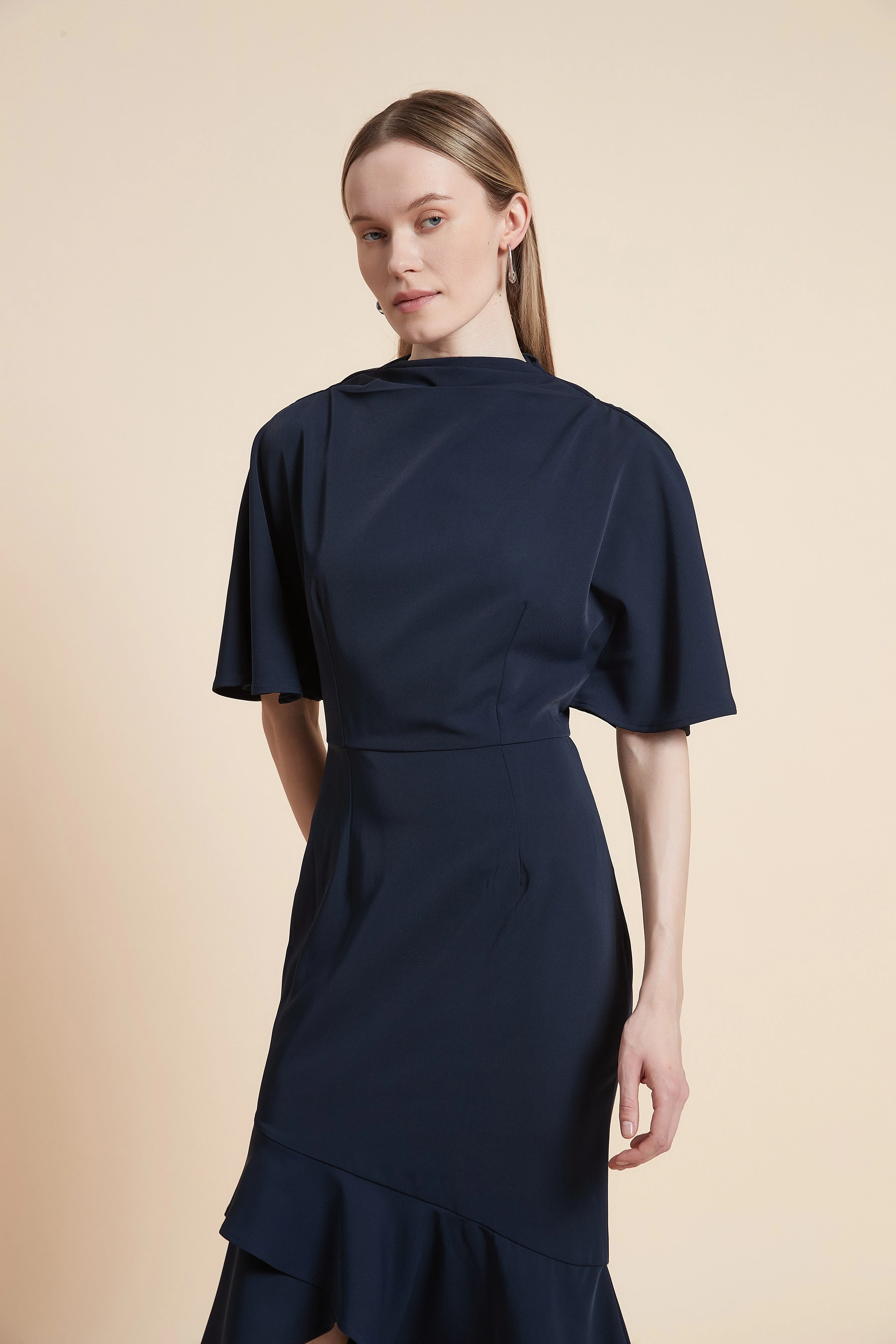 Dress Midi Short-Sleeved Ruffled Top - Image 6