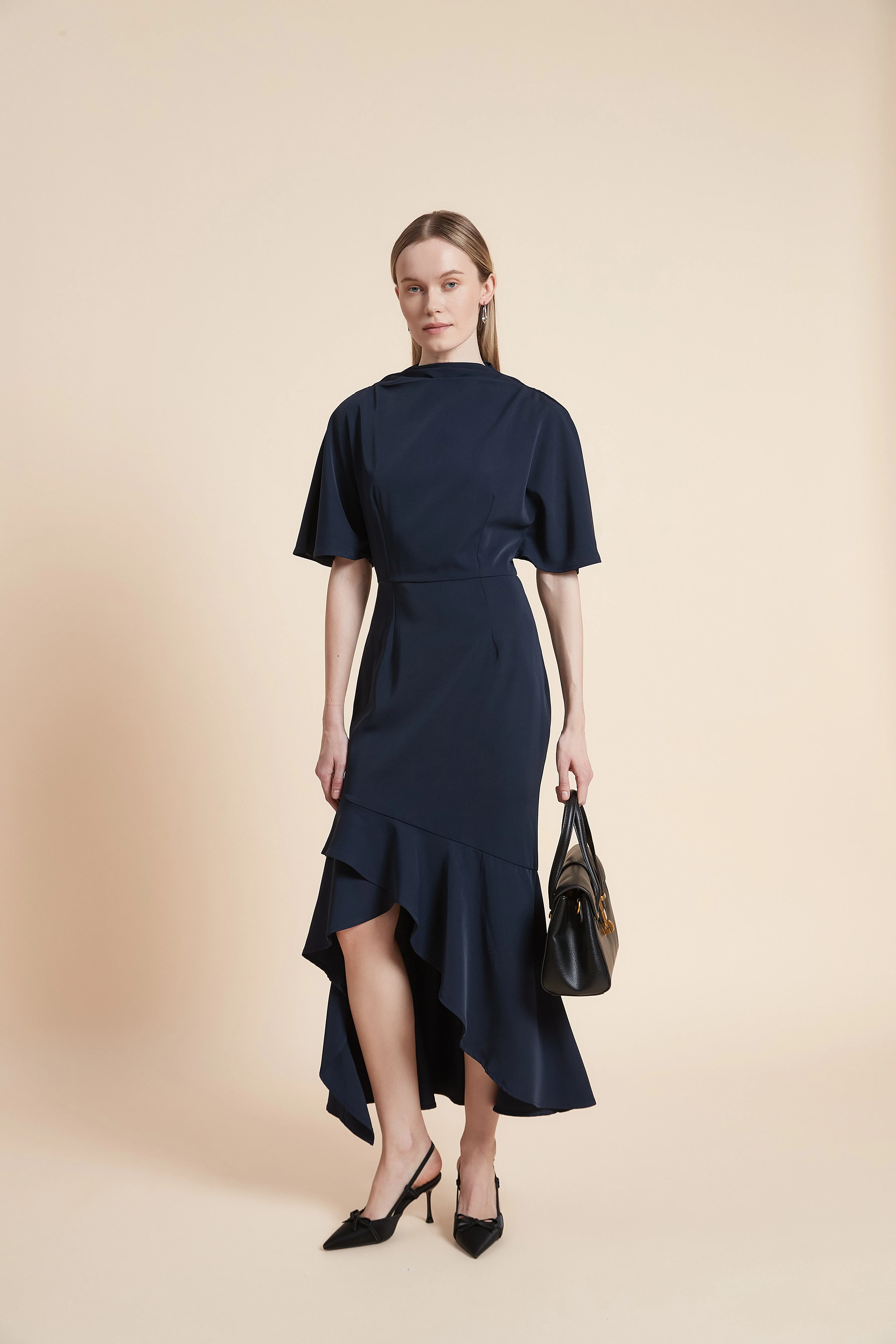 Dress Midi Short-Sleeved Ruffled Top - Image 7