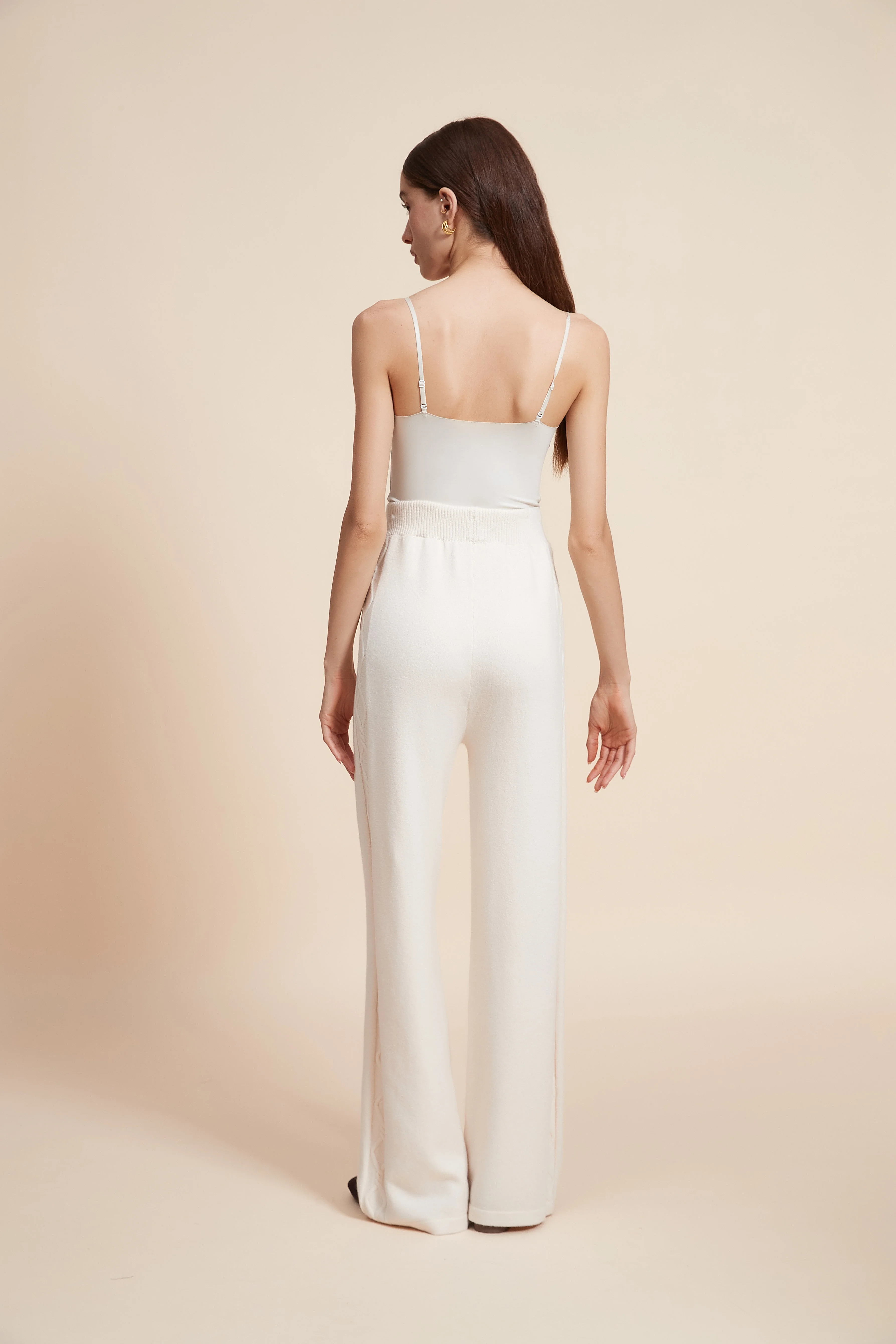 Plain Wide-Leg Long Pants - Image 6