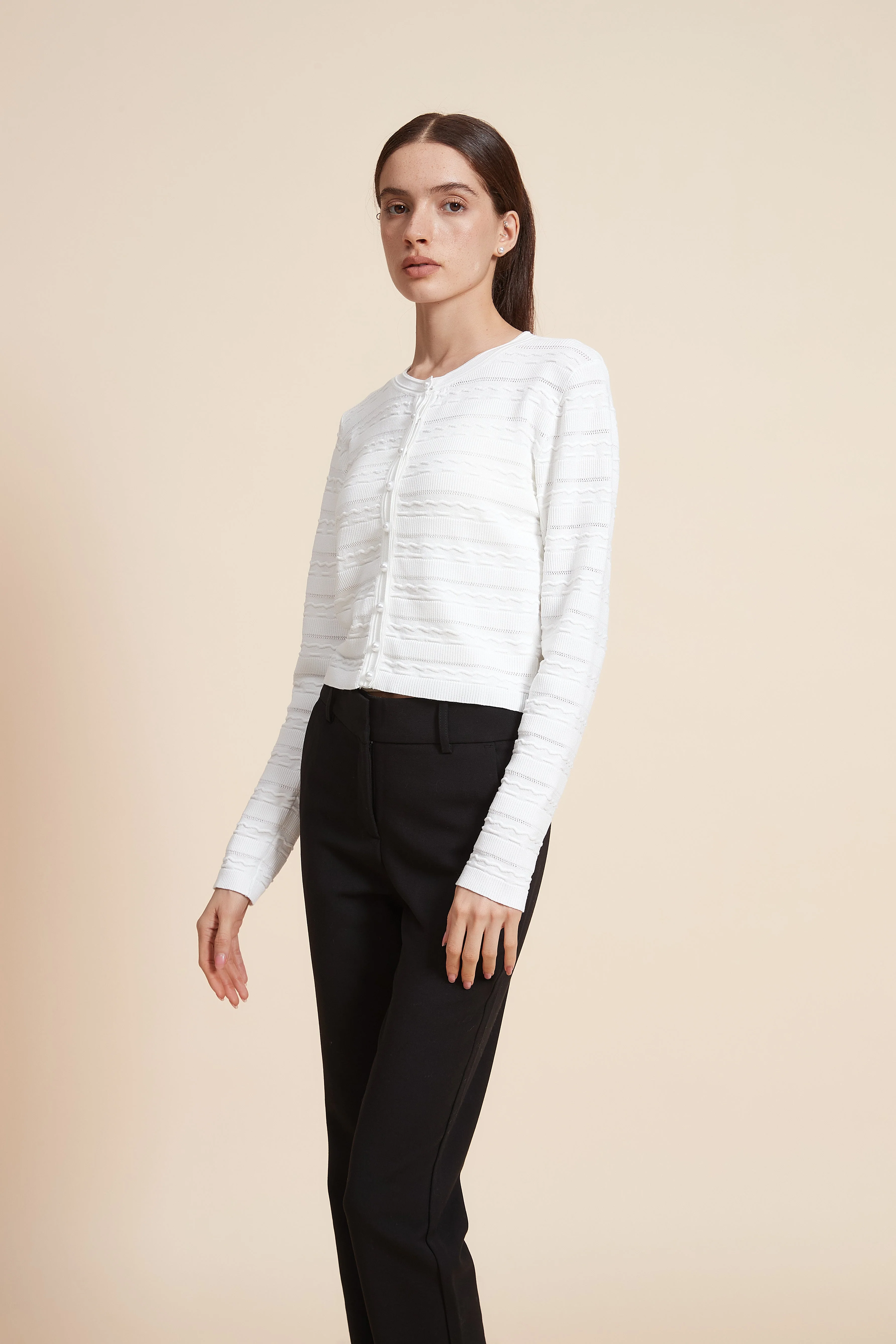 Striped Long Sleeve Blouse - Image 4