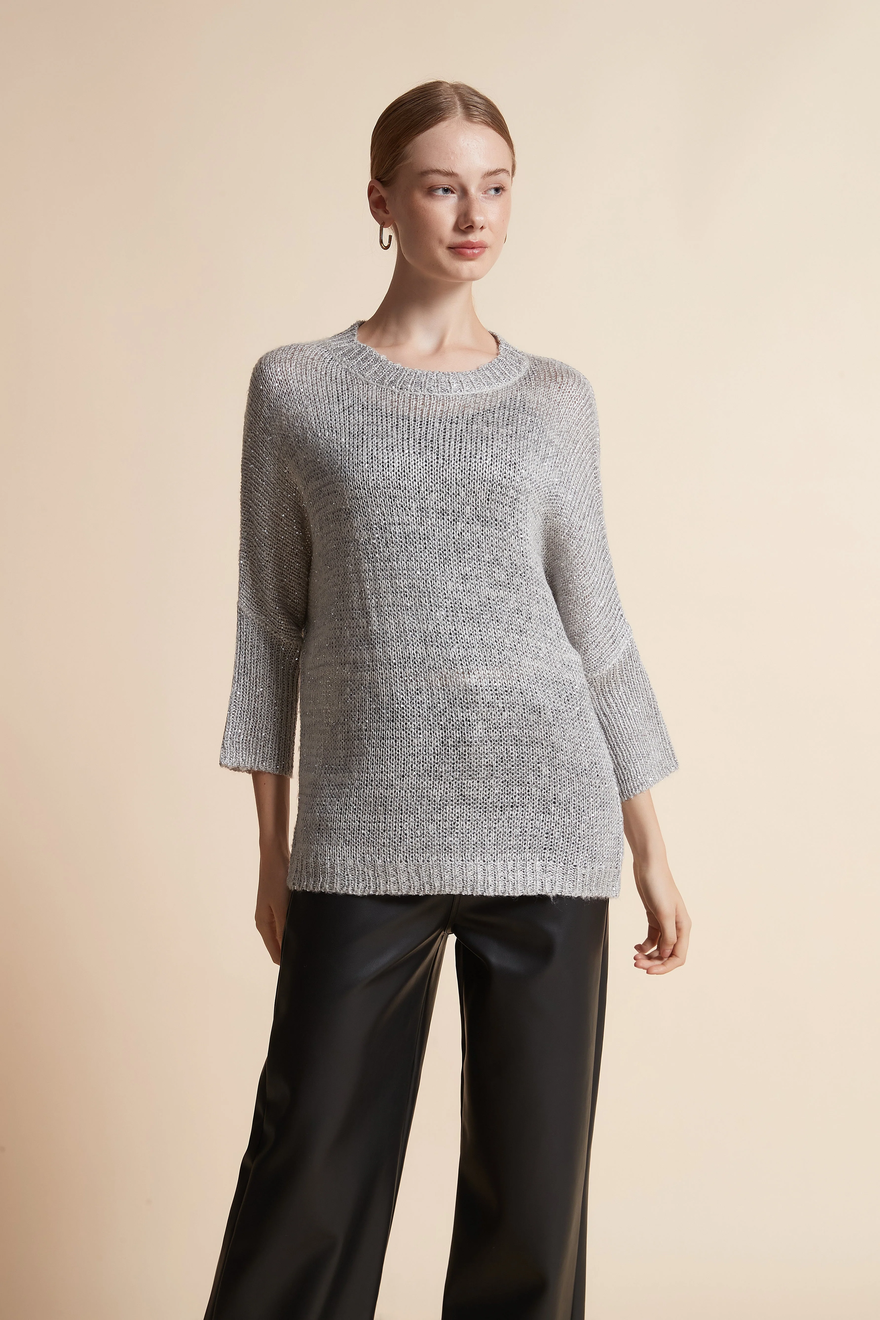 Long-Sleeve Jacket with Shiny Accents - Image 3