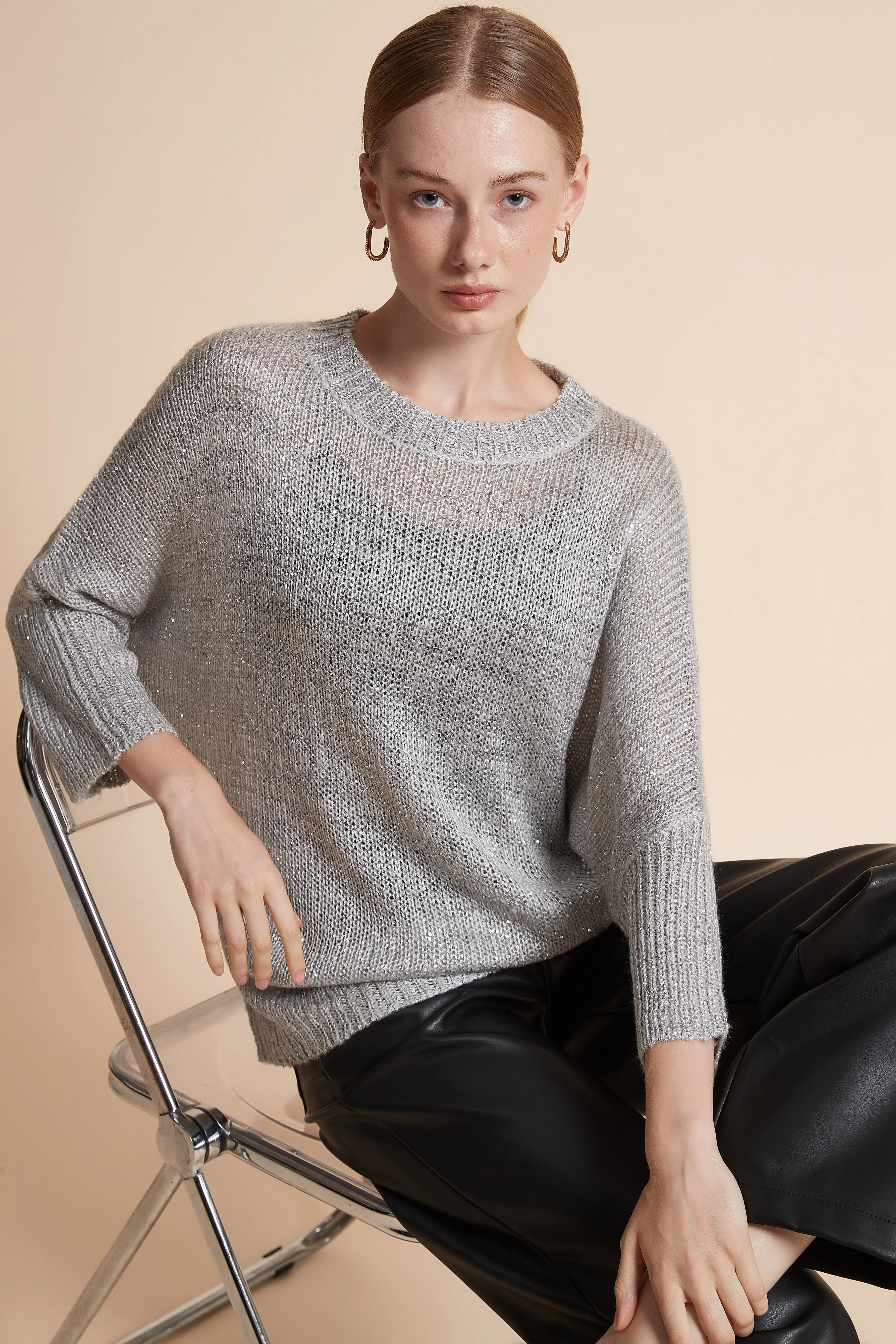 Long-Sleeve Jacket with Shiny Accents - Image 7