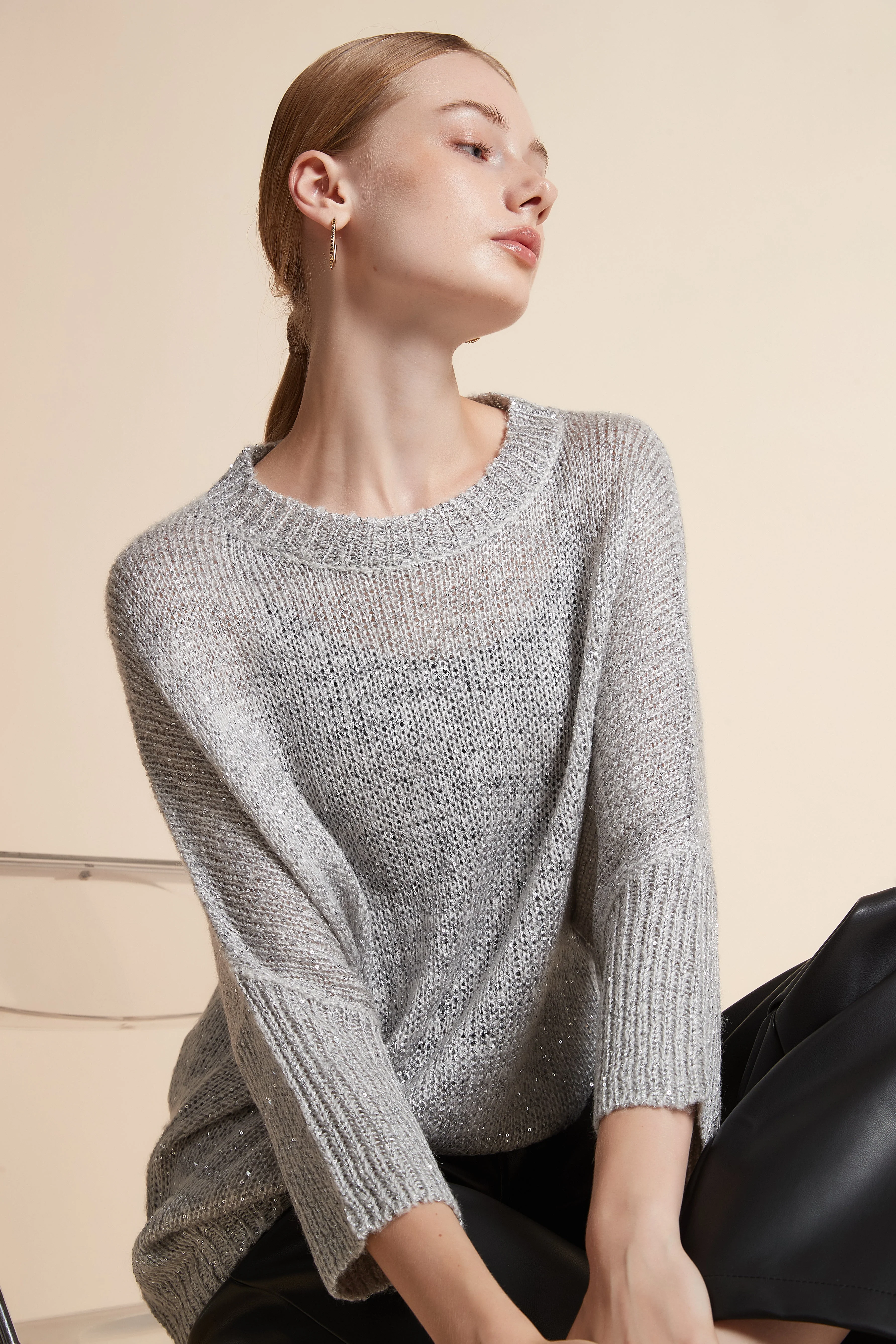 Long-Sleeve Jacket with Shiny Accents - Image 8