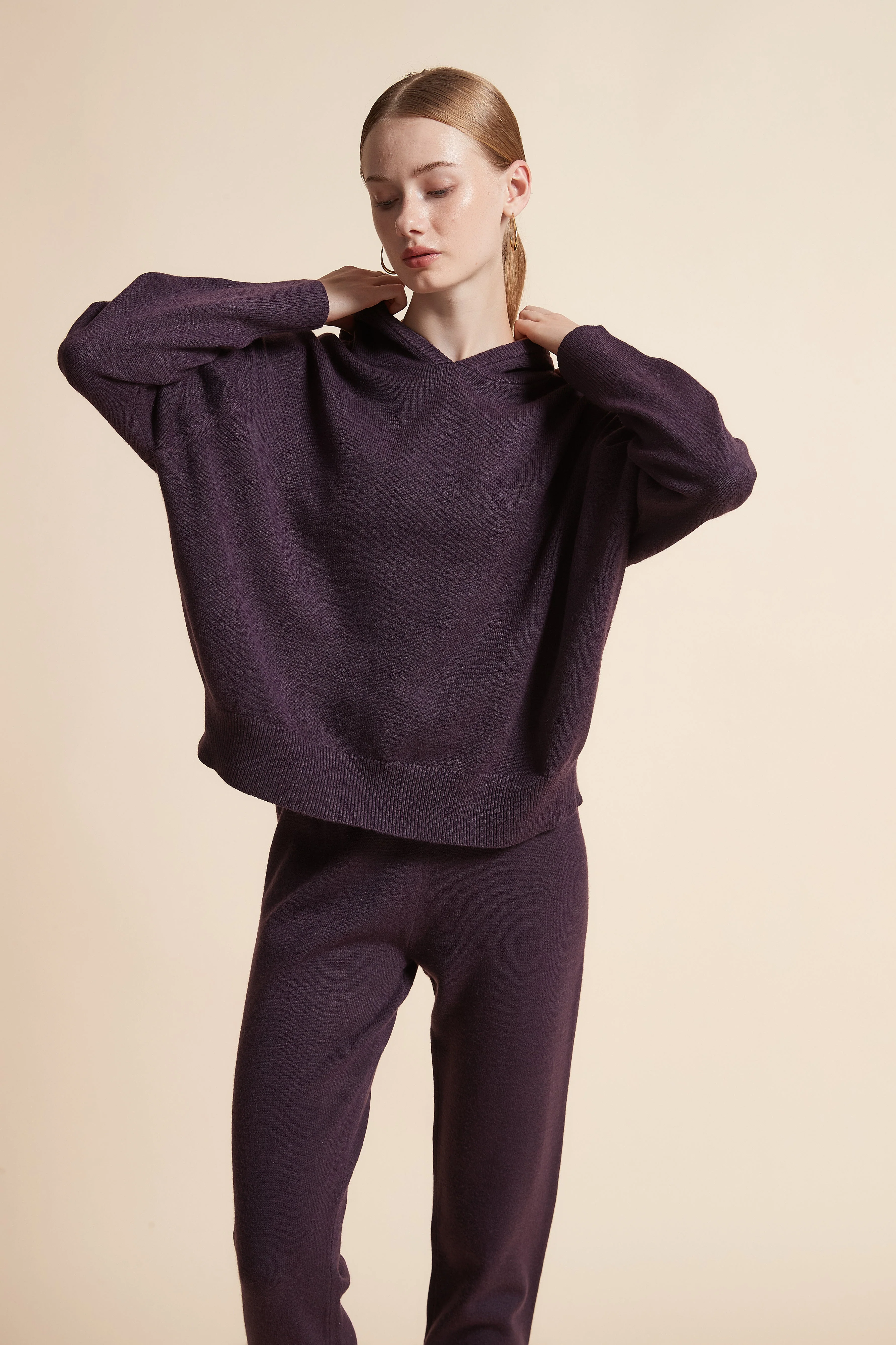 Knitted Long-Sleeve Hoodie Jacket - Image 2