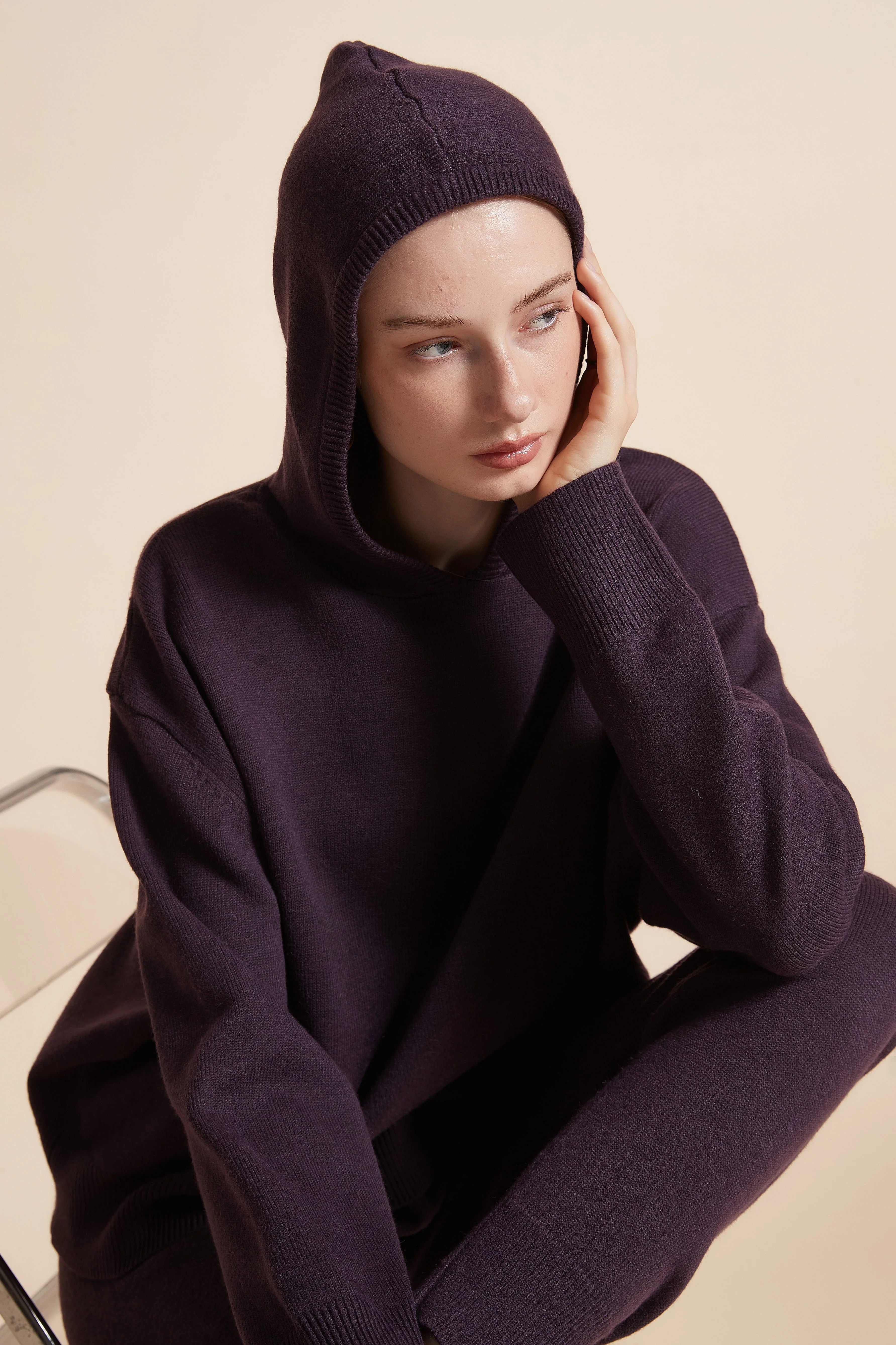 Knitted Long-Sleeve Hoodie Jacket - Image 5
