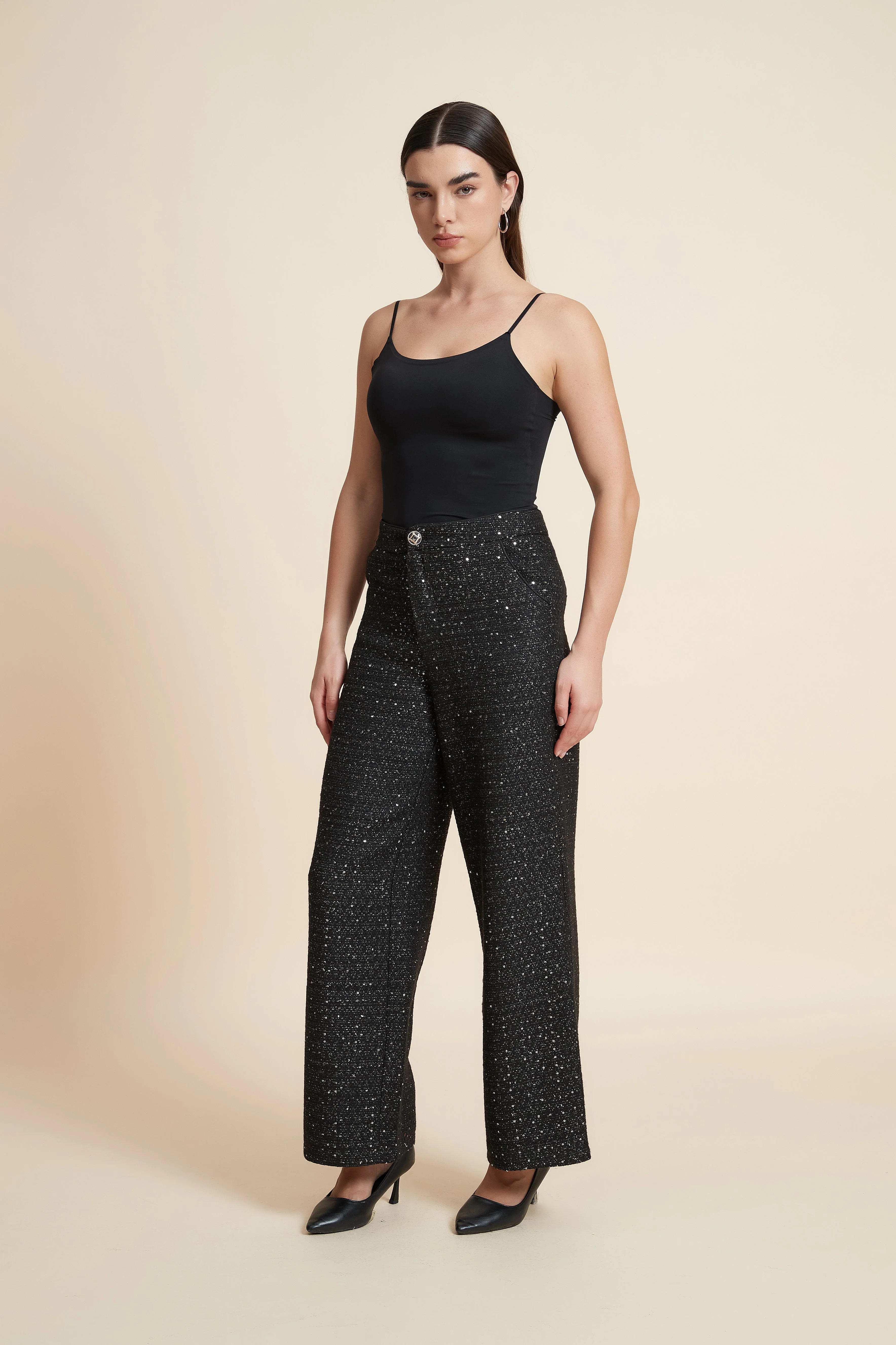 Wide-Leg Polka Dot Trousers - Image 2