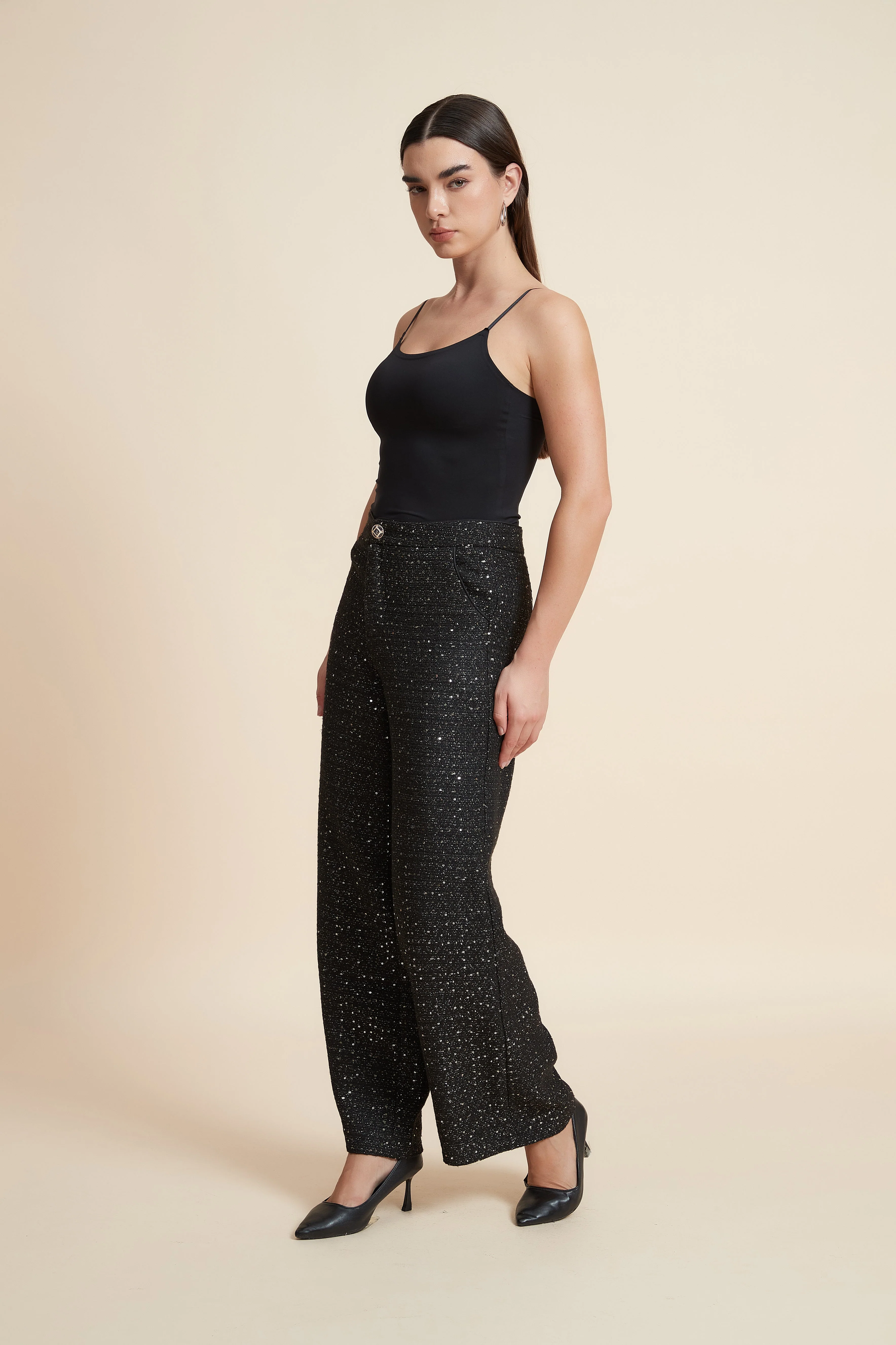 Wide-Leg Polka Dot Trousers - Image 3