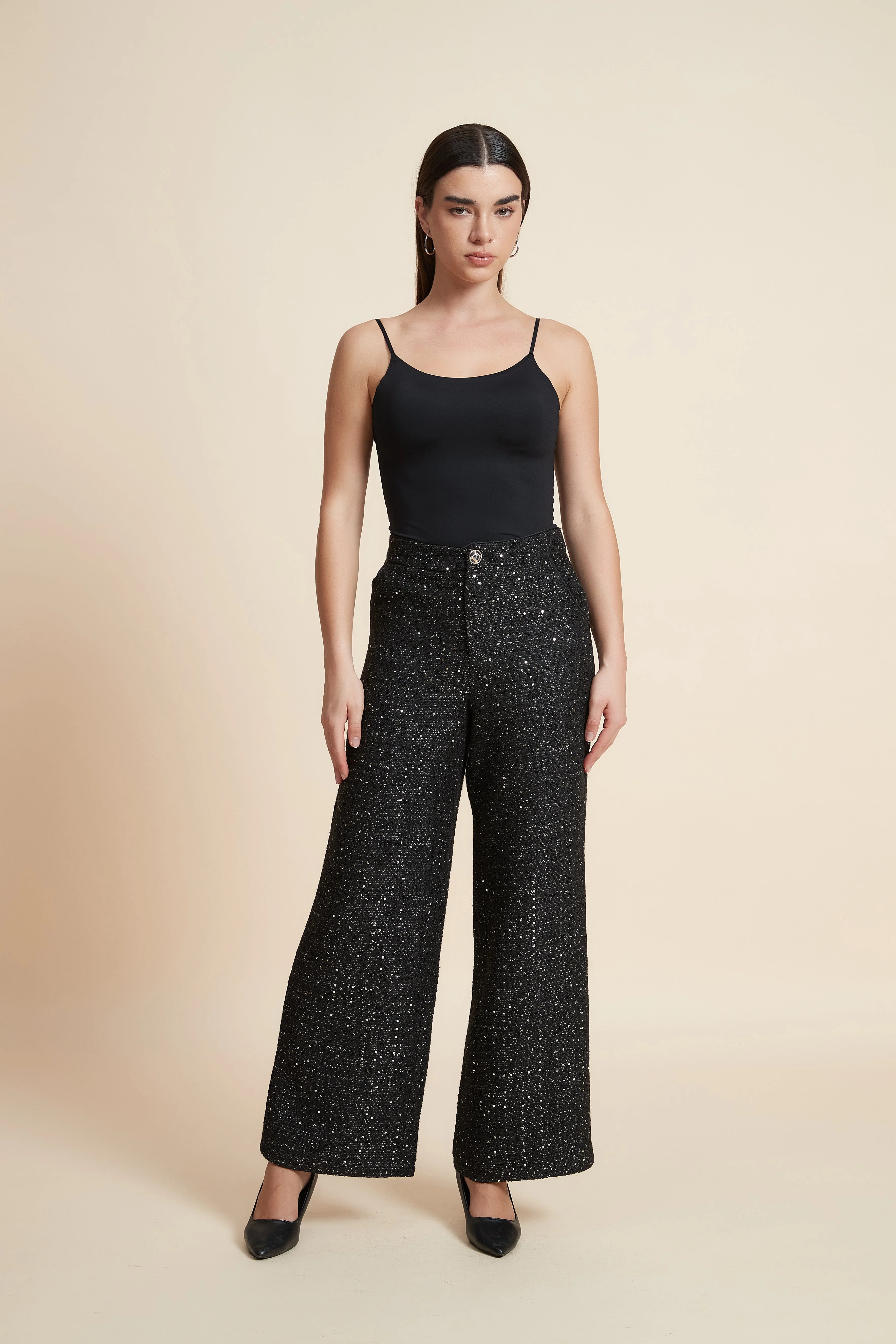Wide-Leg Polka Dot Trousers - Image 8