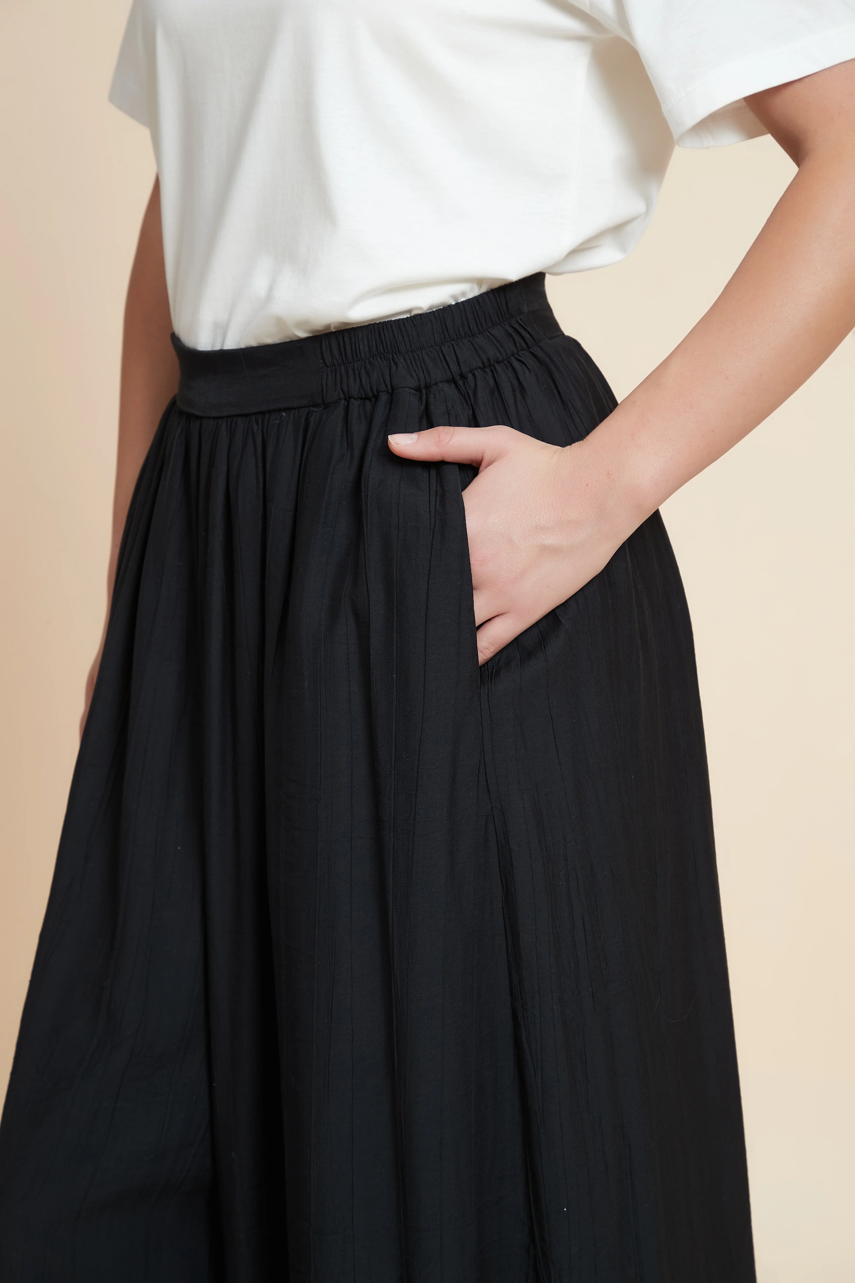 Wide Leg Plain Trousers - Image 5