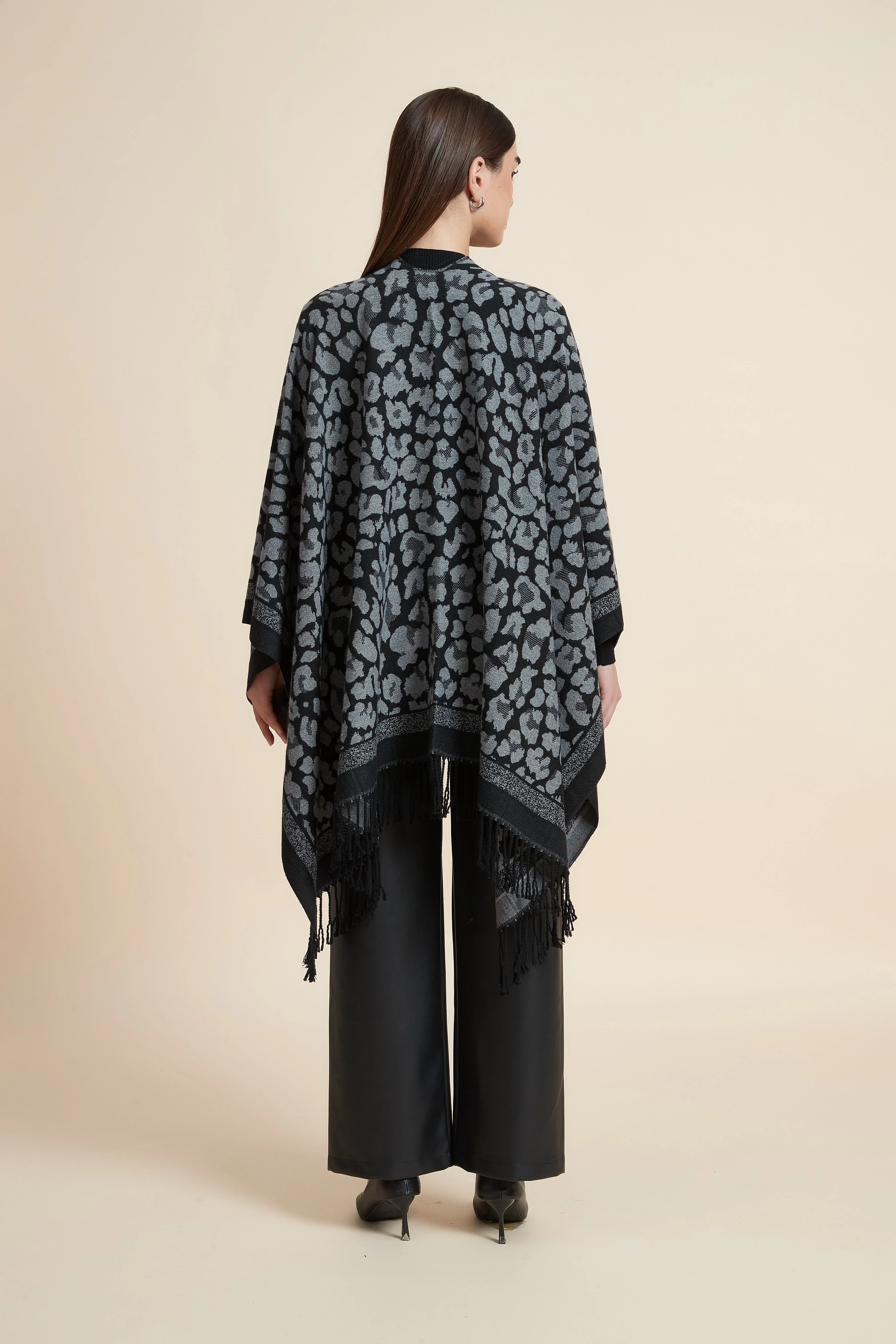 Leopard Print Poncho - Image 6