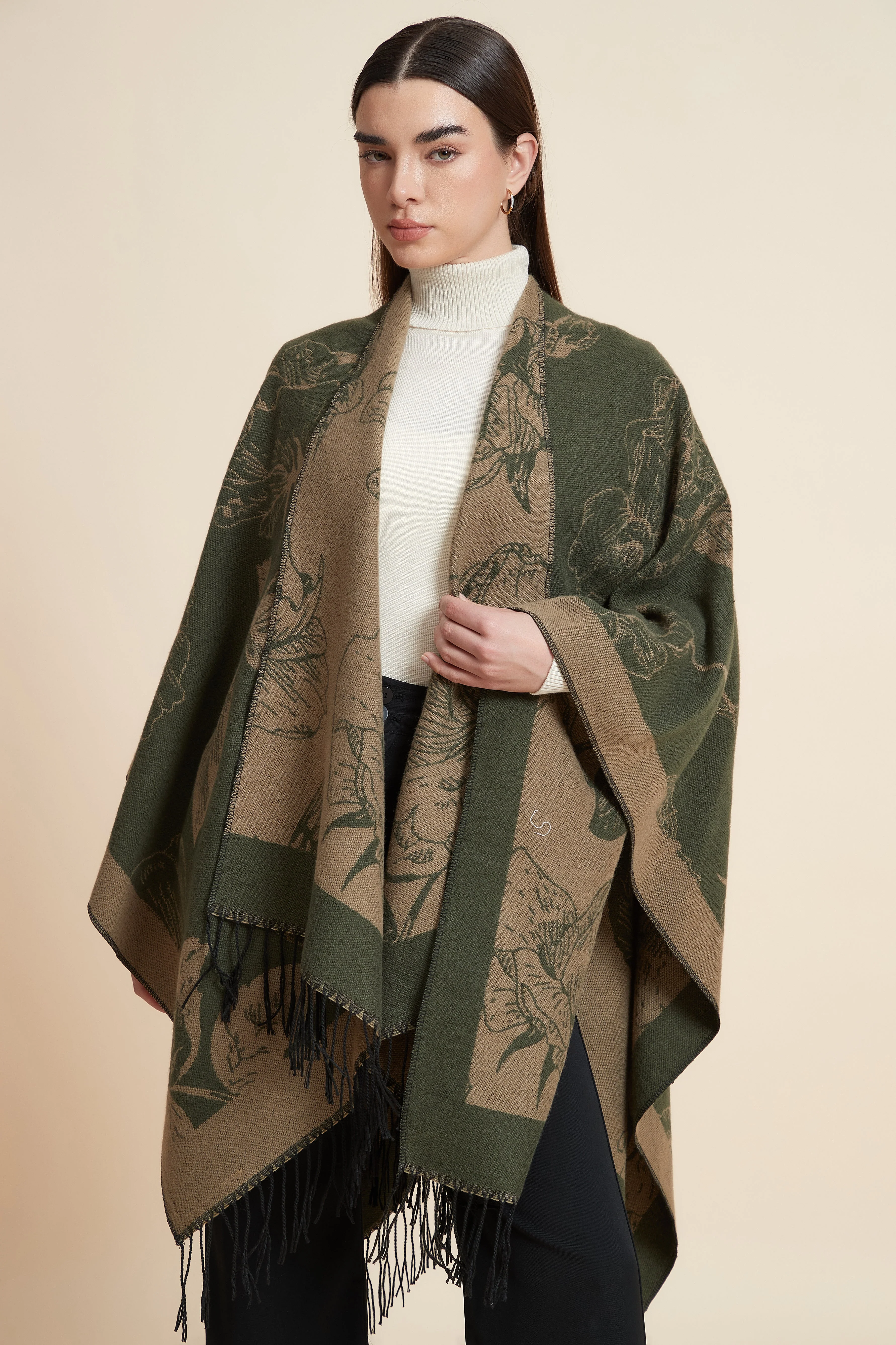 Colorful Side-Length Poncho
