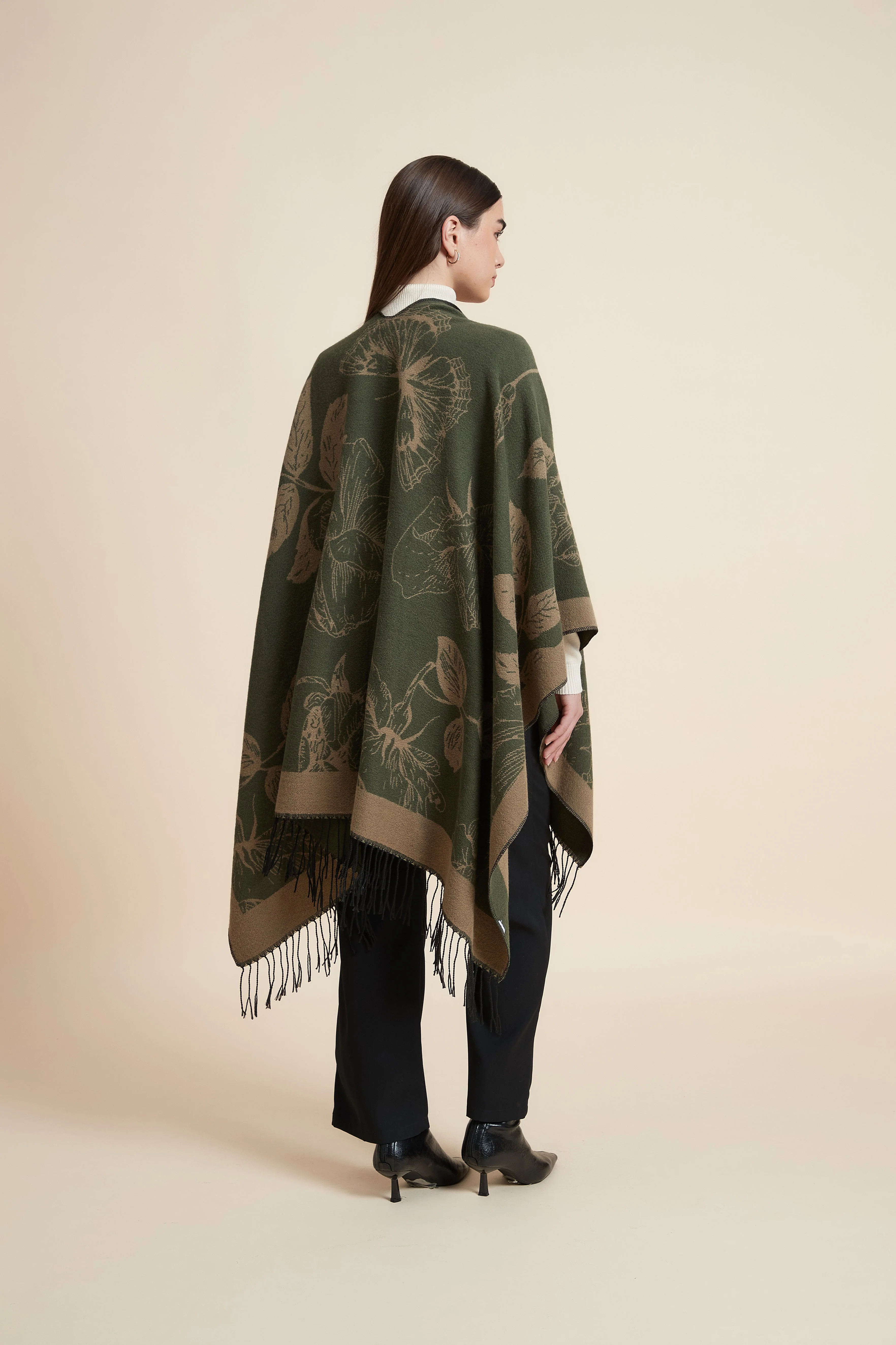 Colorful Side-Length Poncho - Image 5