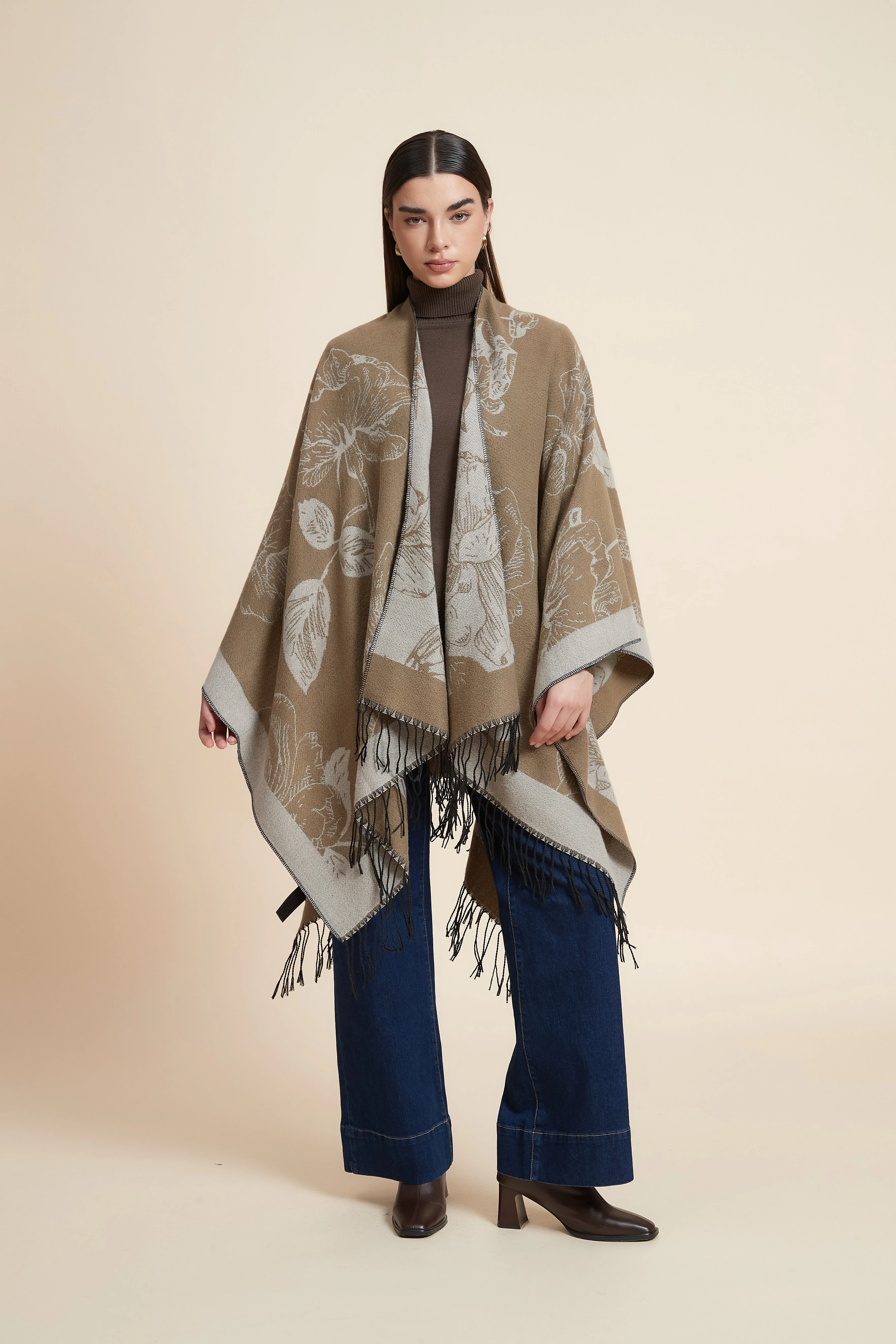 Colorful Floral Poncho - Image 4