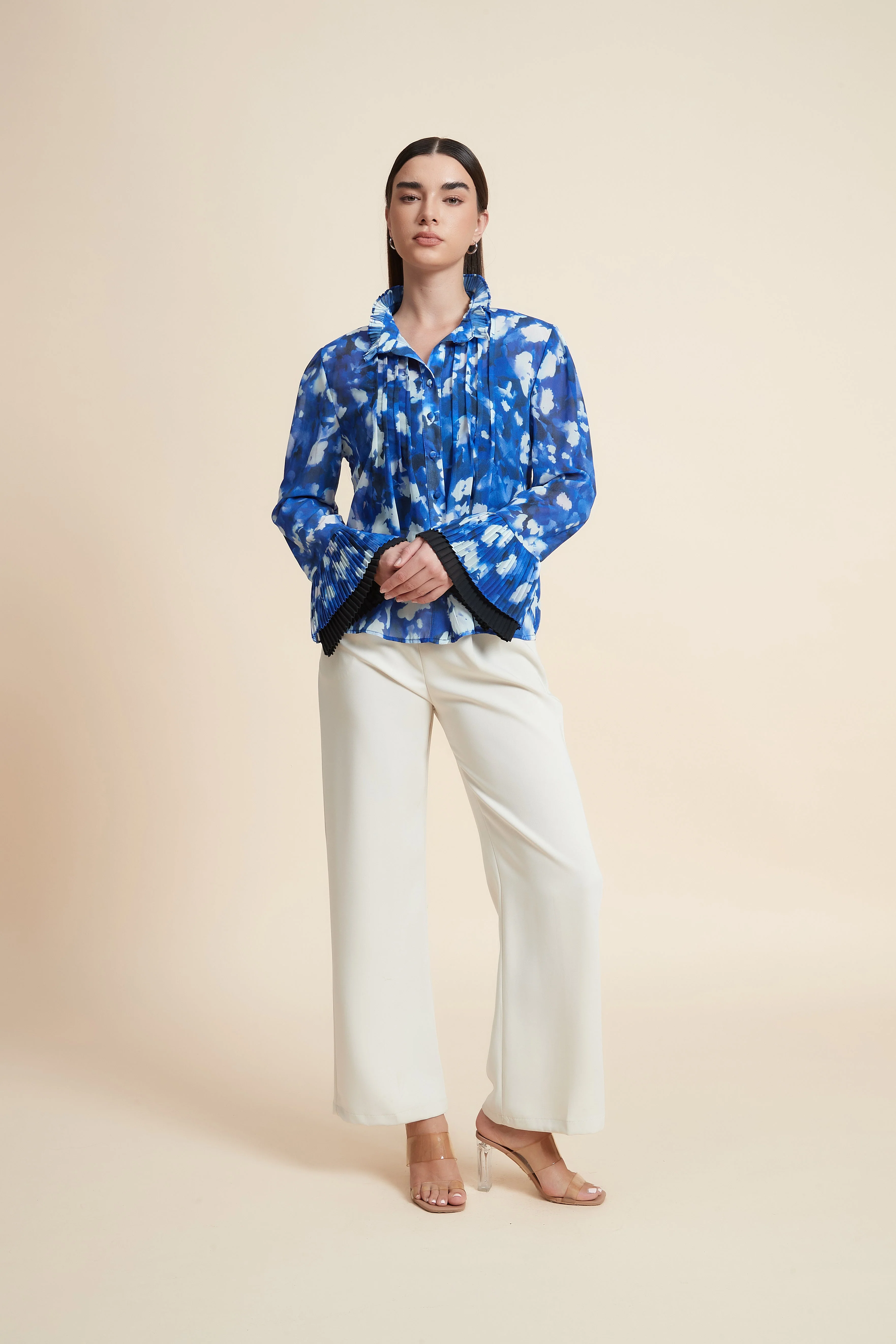 Printed Long-Sleeved Blouse - Image 3