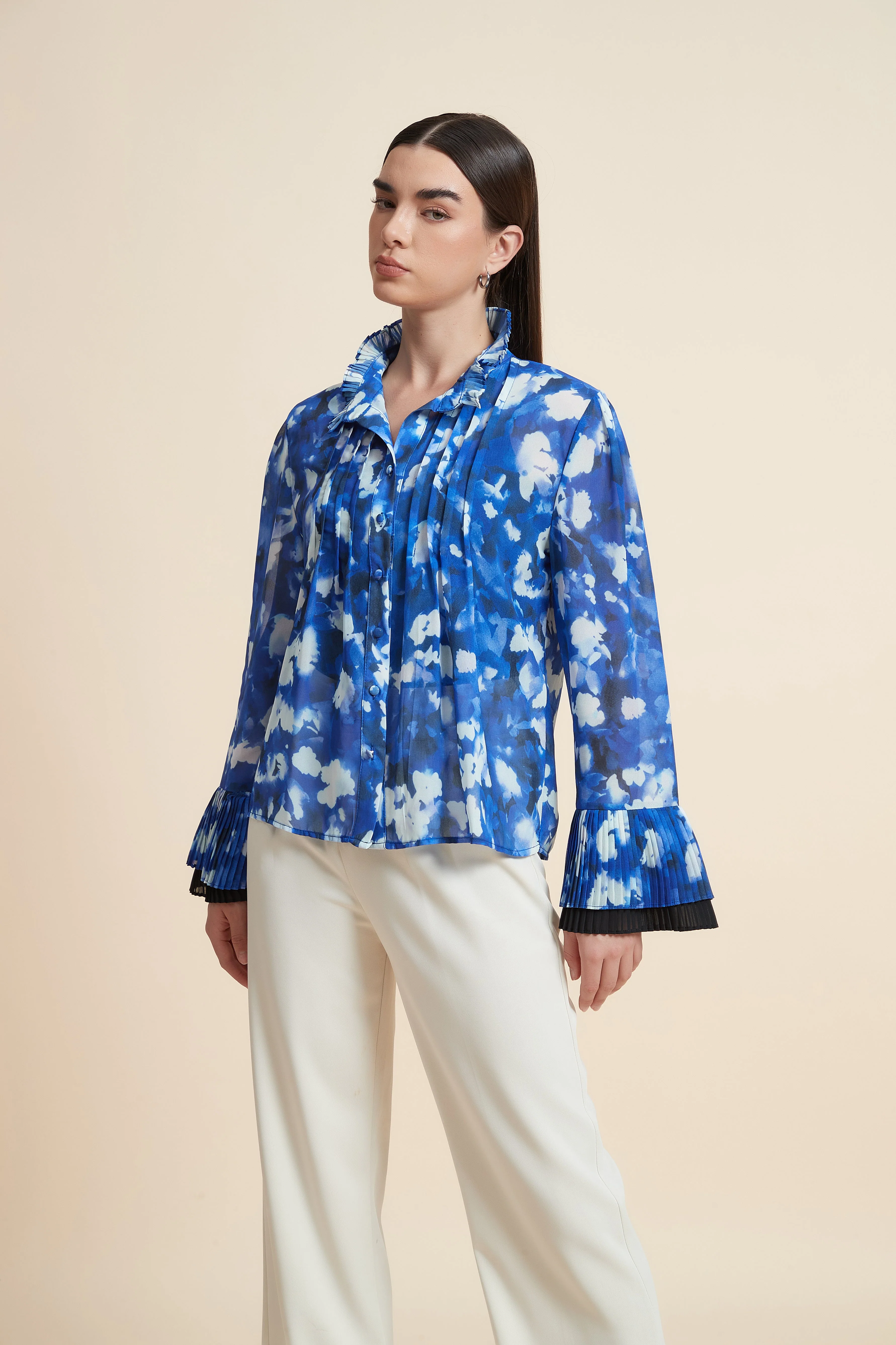 Printed Long-Sleeved Blouse - Image 4