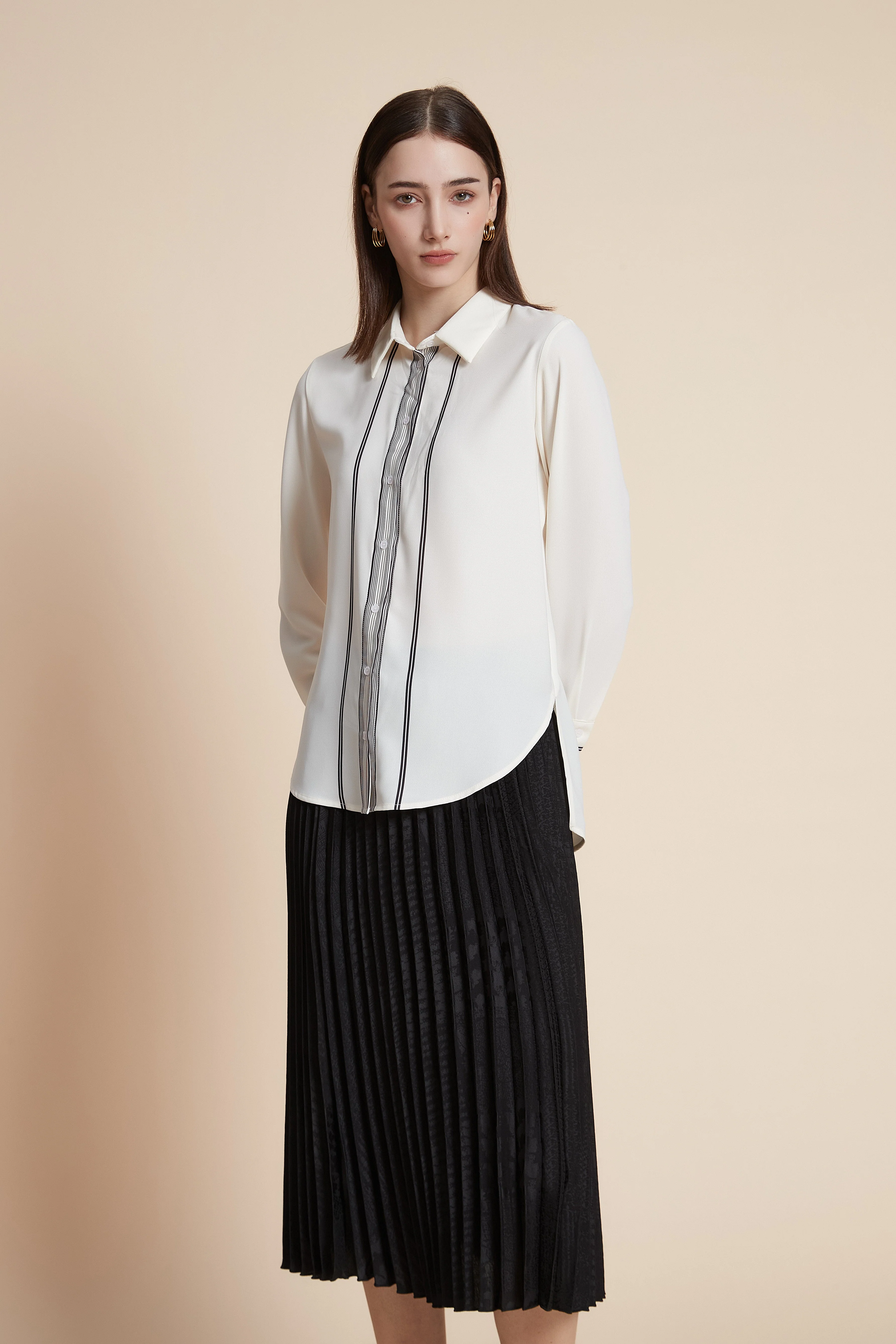 Long-sleeved striped shirt - Image 4