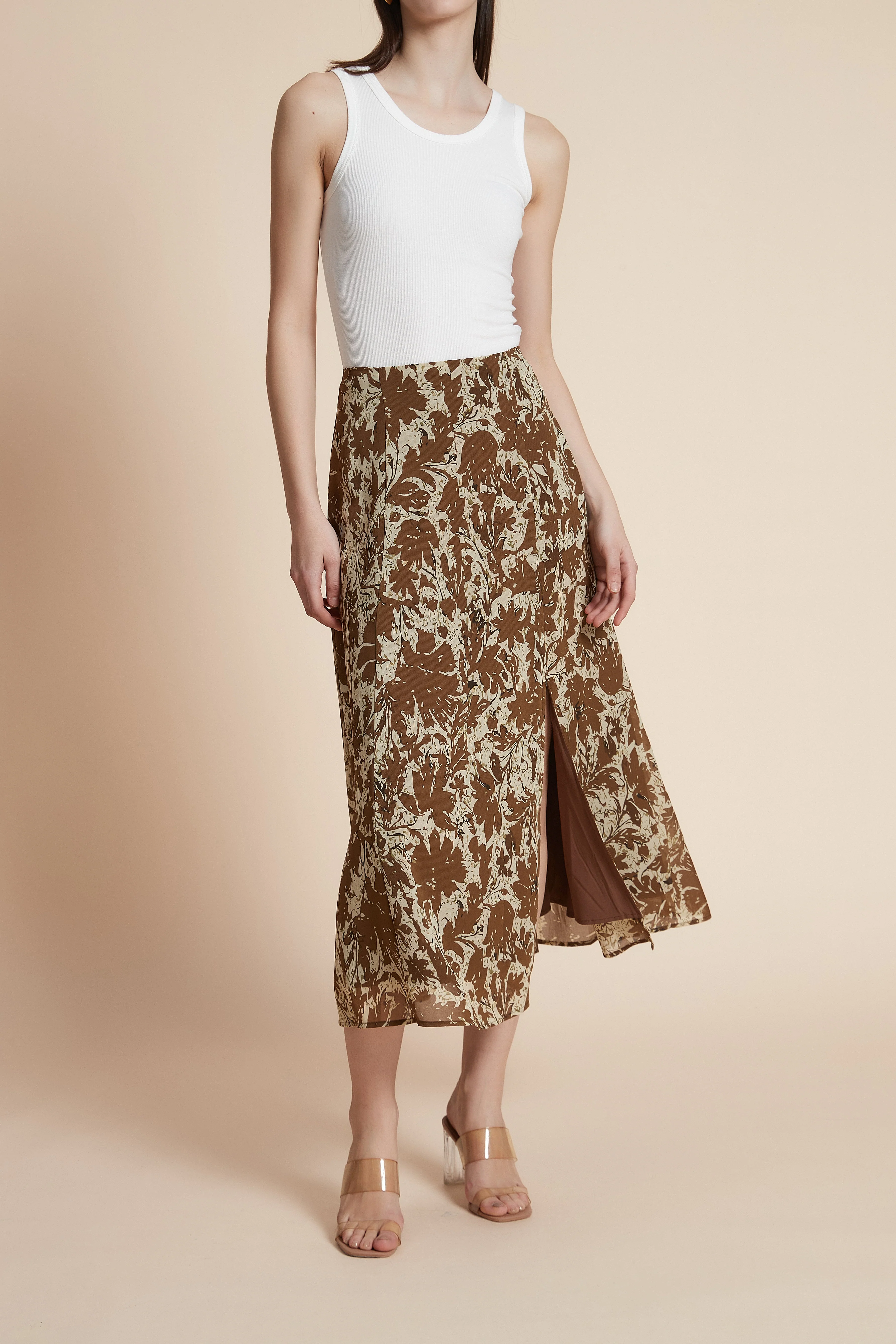 Floral wide-leg midi skirt - Image 8