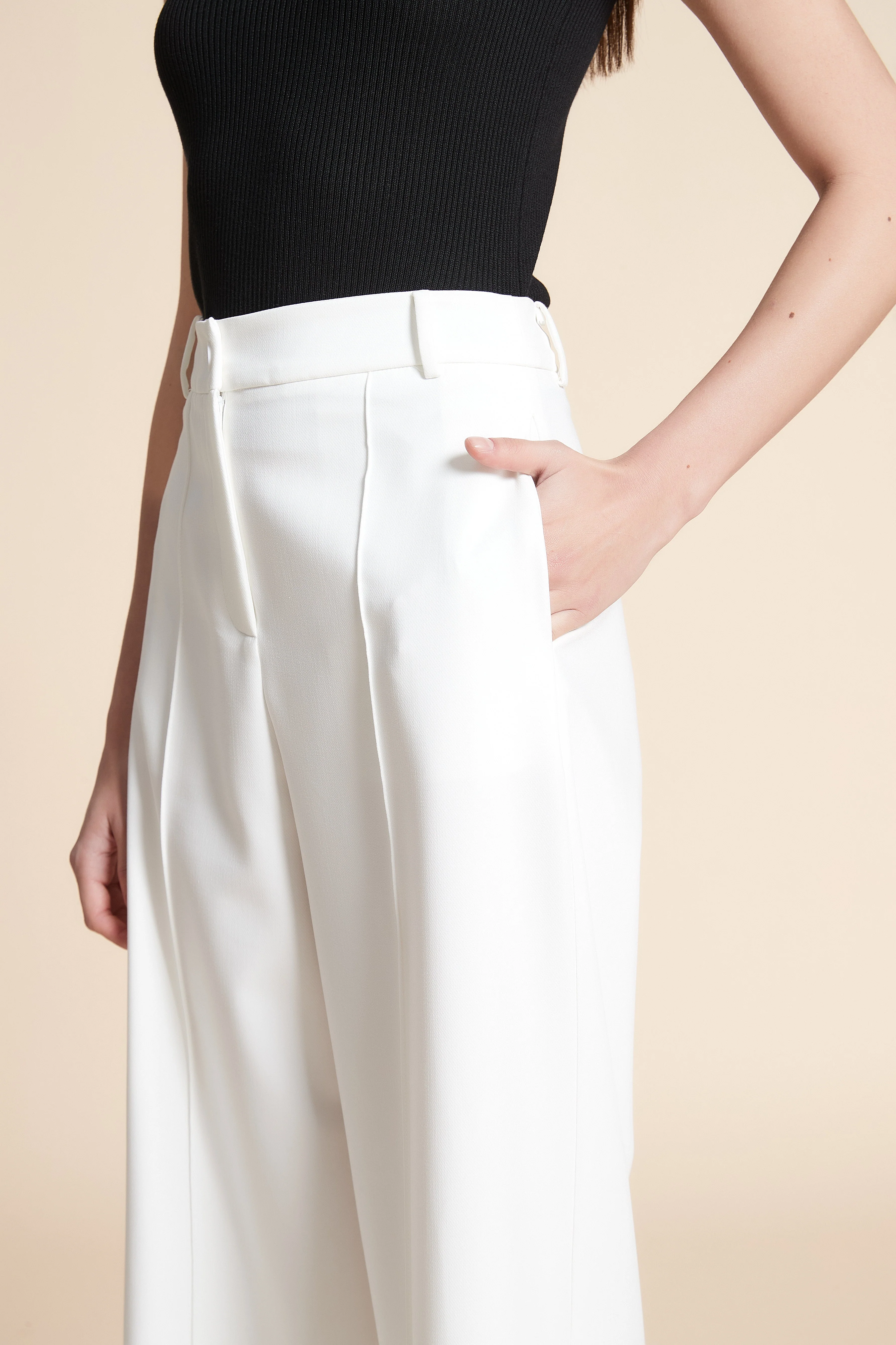 Plain Straight Leg Trousers - Image 10